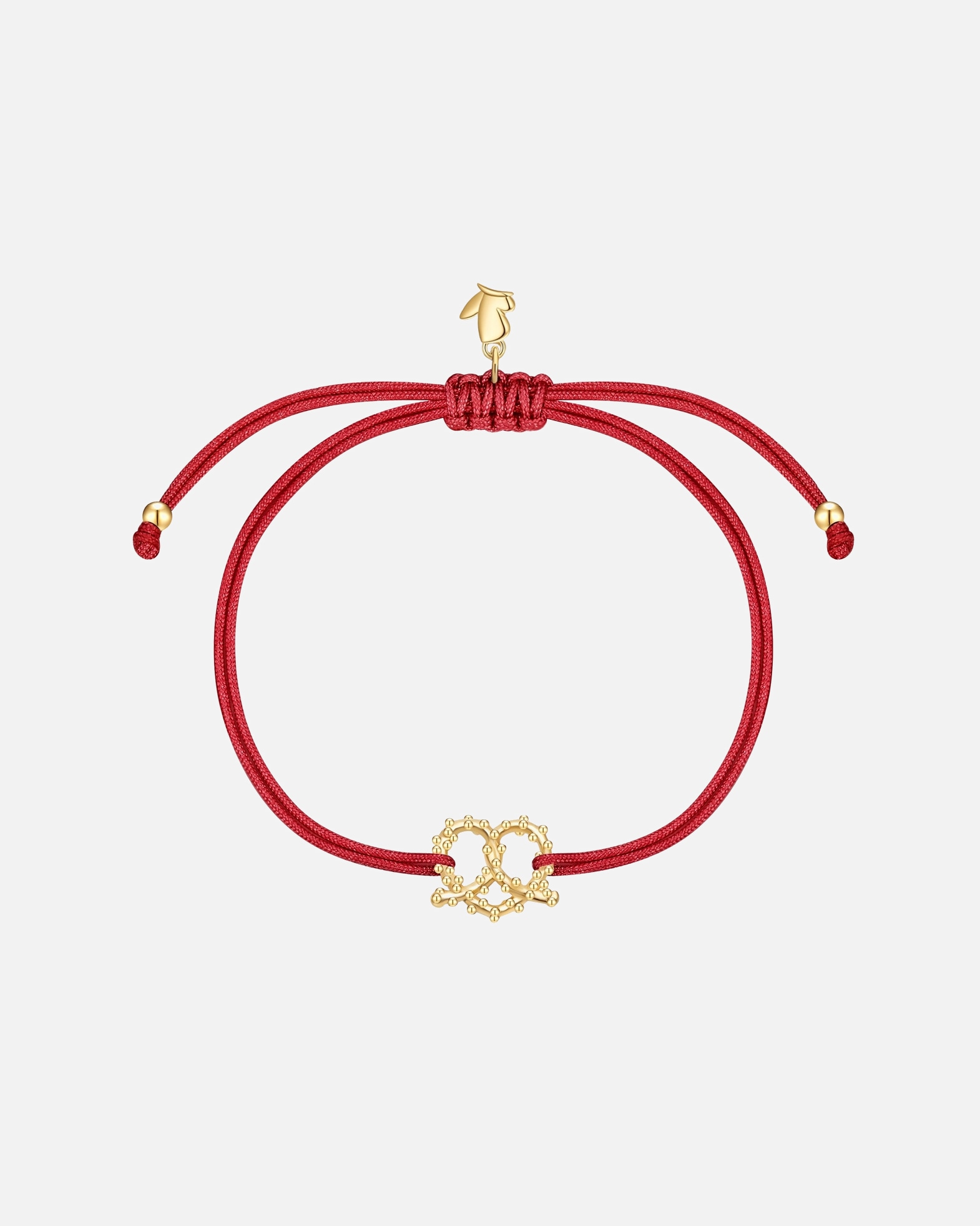 Armband für Weiblich Glanzstücke München Oktoberfest Armband Herz-Breze aus Edelstahl in Gelbgold 15,0 - 22,0 cm, flexibel einstellbar