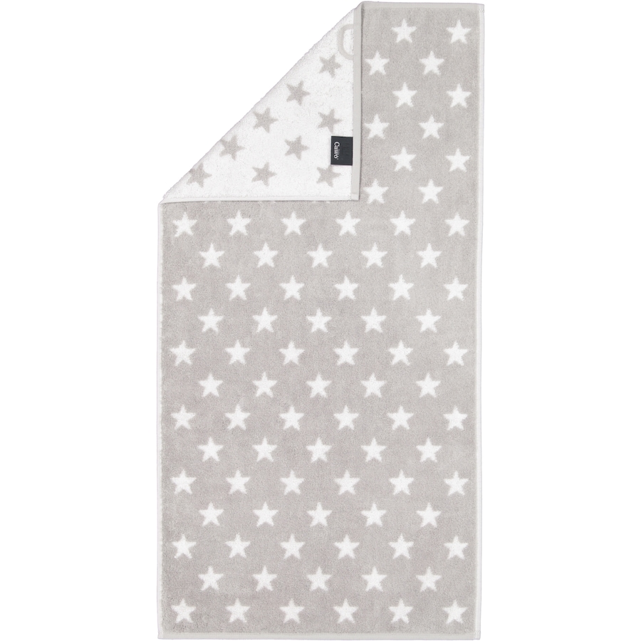 Cawö Handtücher NEW STARS Sterne klein 6261 platin/weiß - 76 Handtuch 50x100 cm