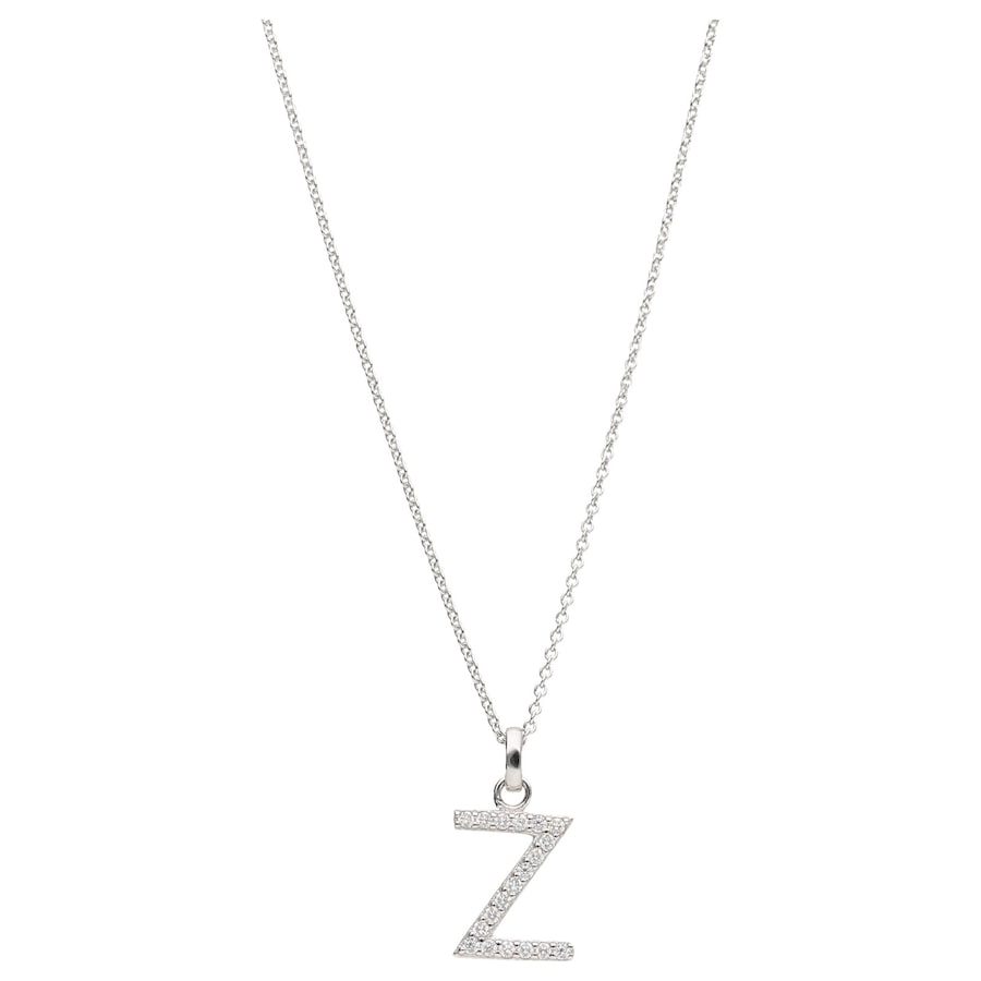 Smart Jewel Kette Buchstabe Z mit Zirkonia Steine, Silber 925 45 cm Damen