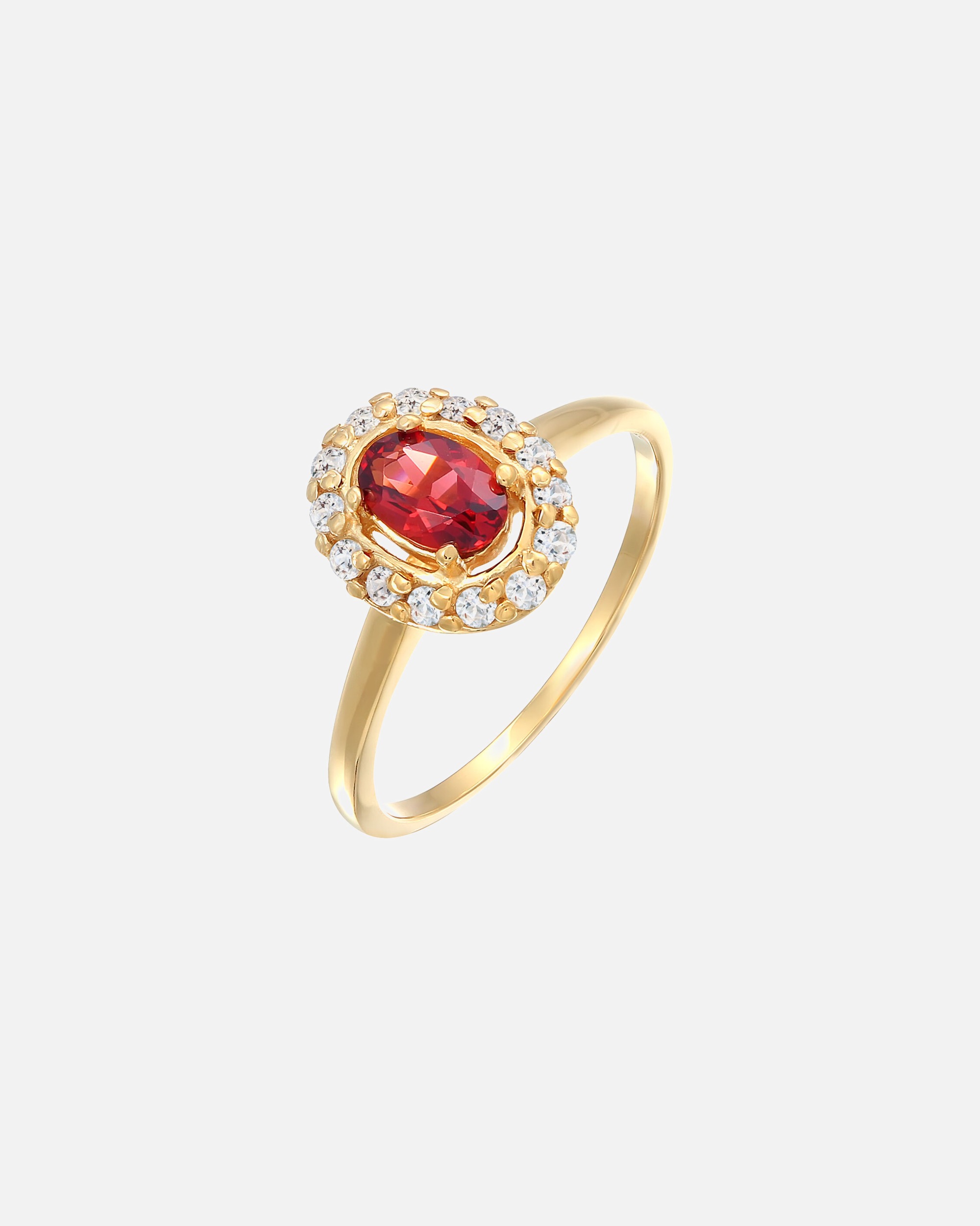 Ring für Weiblich Elli PREMIUM Granat Topas Klassik 585 Gelbgold 52