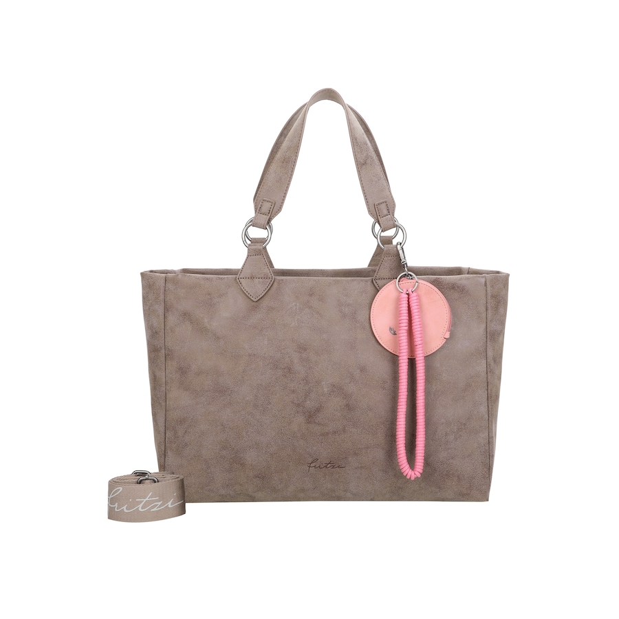 Fritzi aus Preußen Shopper Izzy Vintage mit Taschen-Anhänger und Schlüsselschlange braun Braun Damen