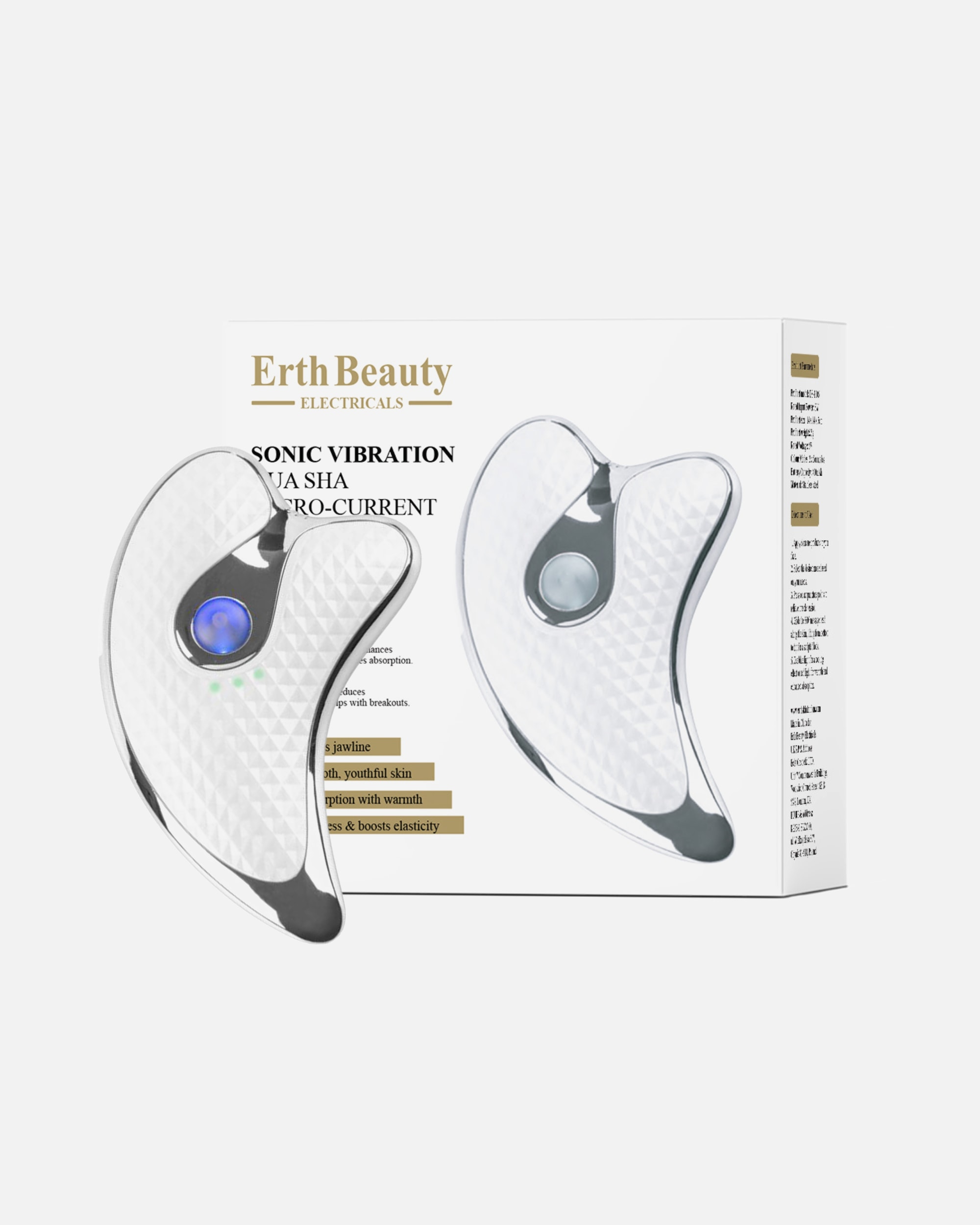 Elektrisches Gesichtsmassagegerät für Weiblich ErthSkin London Sonic Vibration GuaSha Mikrostrom-Massagegerät Each