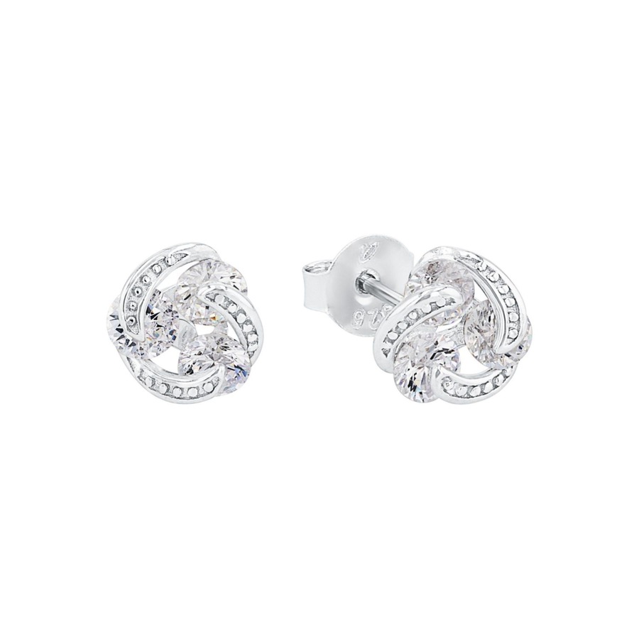 amor Ohrstecker silber Weiss Damen