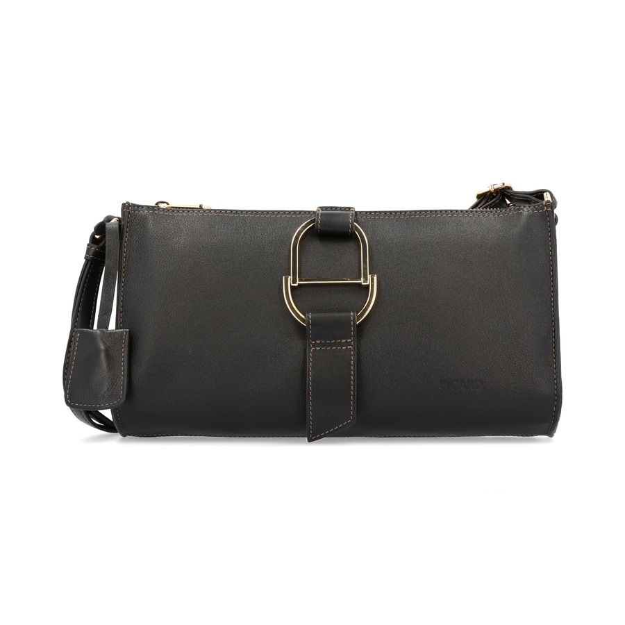 Picard Amore Umhängetasche Leder 22 cm schwarz Schwarz Damen