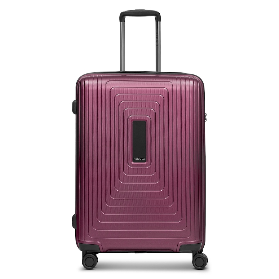 Redolz Essentials 14 4 Rollen Trolley M 65 cm mit Dehnfalte aubergine metallic Braun Herren