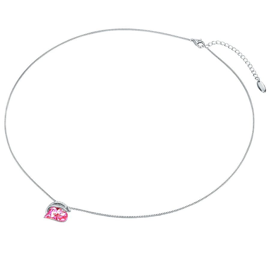 Rafaela Donata Halskette Herz Sterling Silber verziert mit Kristallen von Swarovski in 45,0 cm Basiskette + 5,0 Verlängerung Damen