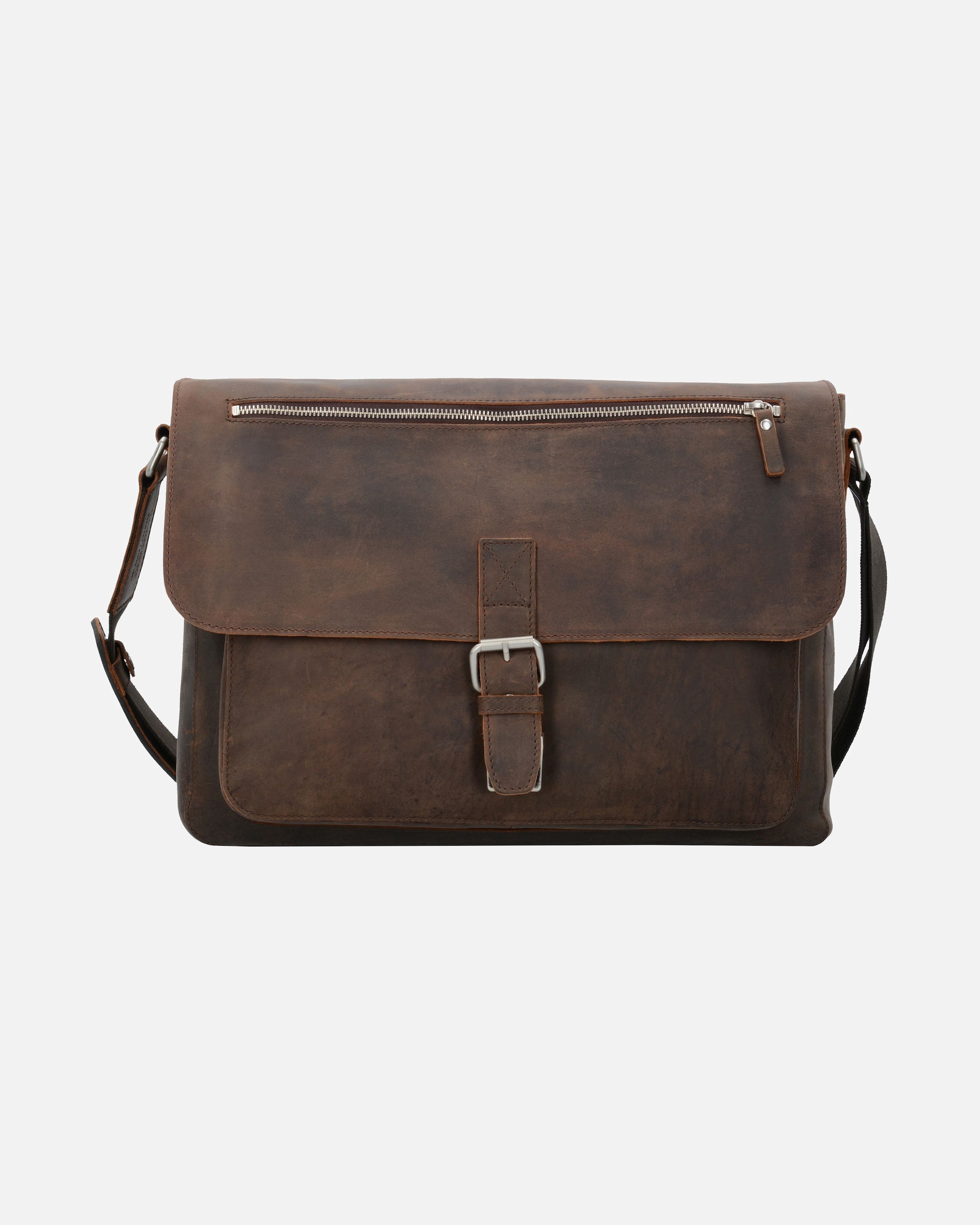 Laptoptasche für Männlich Leonhard Heyden Salisbury Messenger Leder 40 cm Laptopfach braun