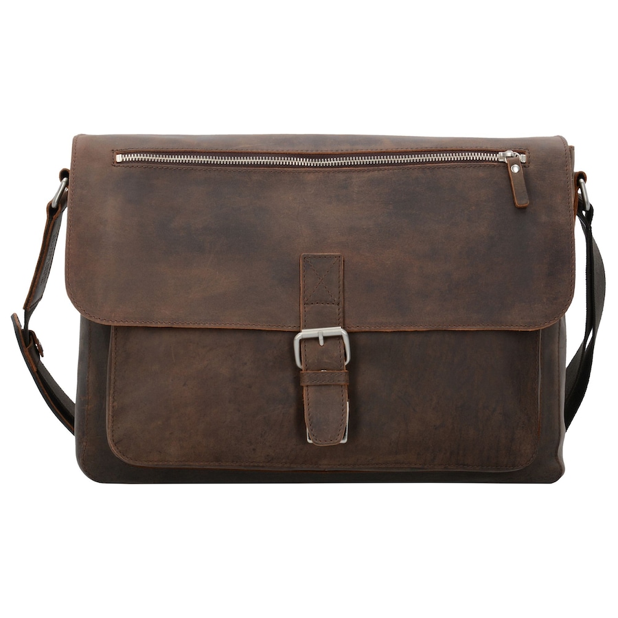 Leonhard Heyden Salisbury Messenger Leder 40 cm Laptopfach braun Herren