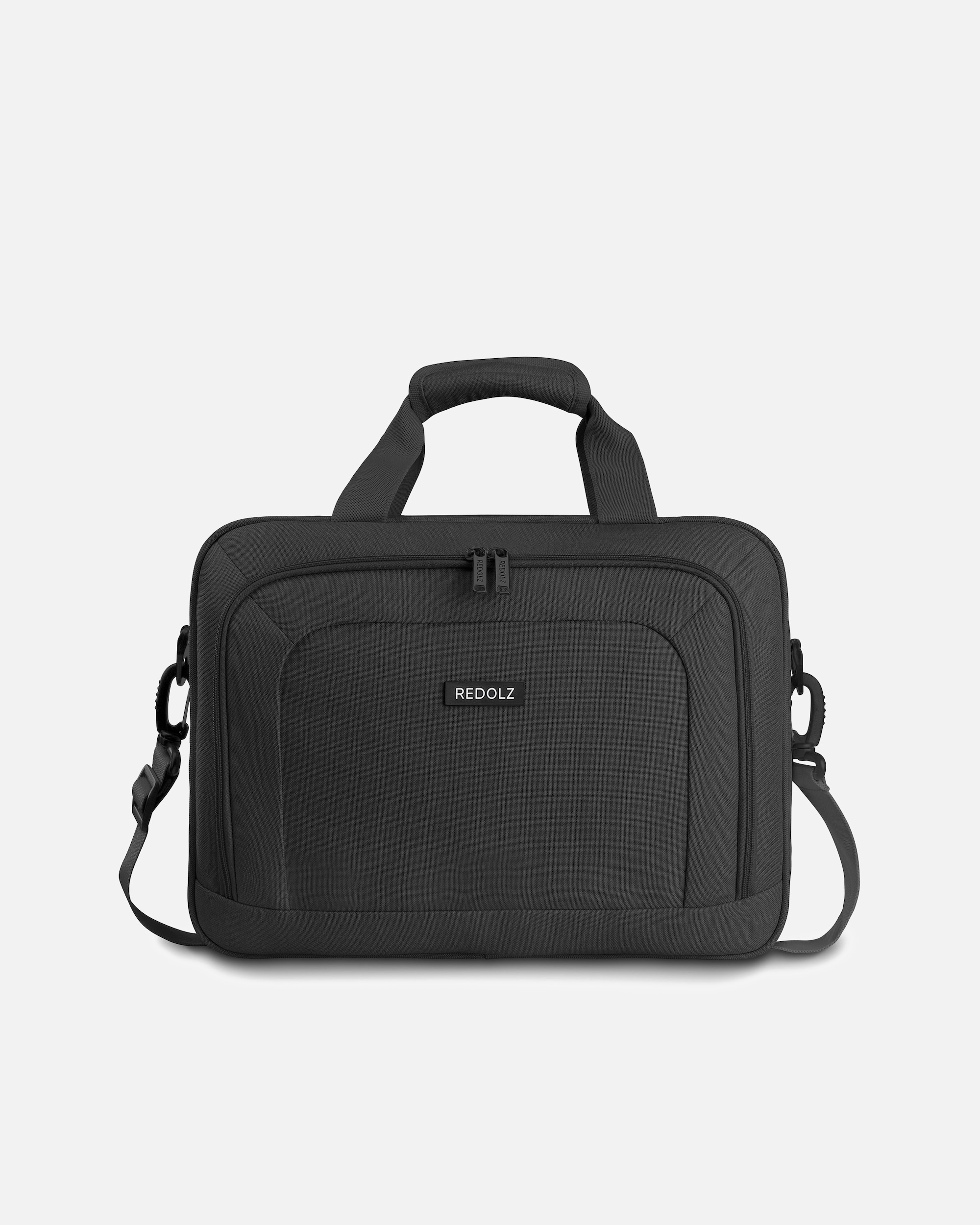 Laptoptasche für Männlich Redolz Essentials 12 Flugumhänger-Aktentasche 40 cm Laptopfach aufsteckbar black