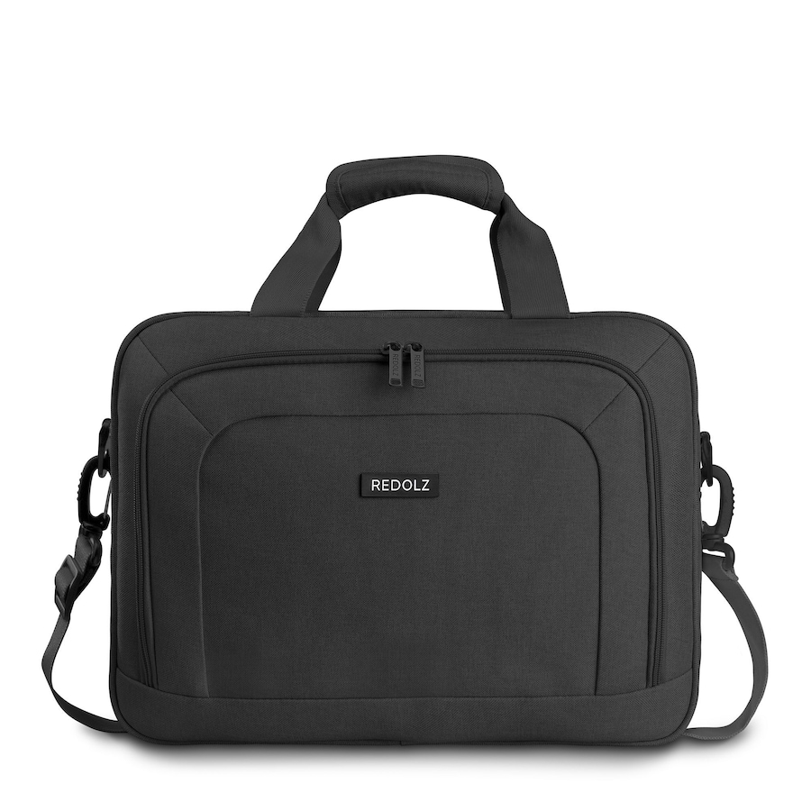 Redolz Essentials 12 Flugumhänger-Aktentasche 40 cm Laptopfach aufsteckbar black Schwarz Herren
