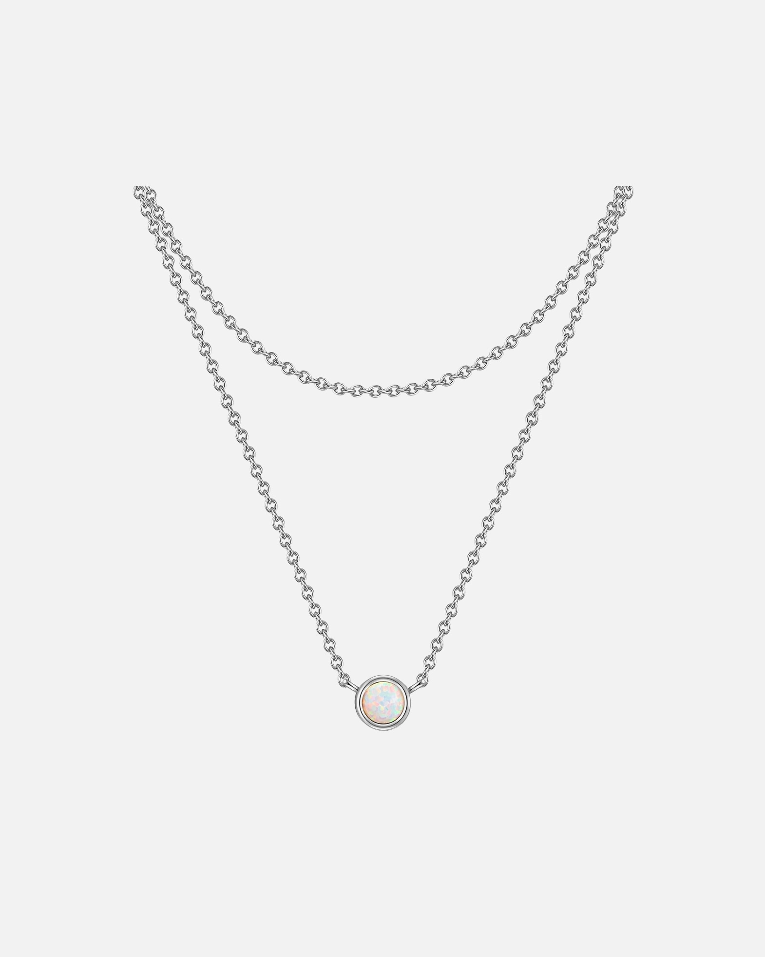 Halskette für Weiblich Glanzstücke München Halskette Sterling Silber Opal (synth.) in Gelbgold Silver