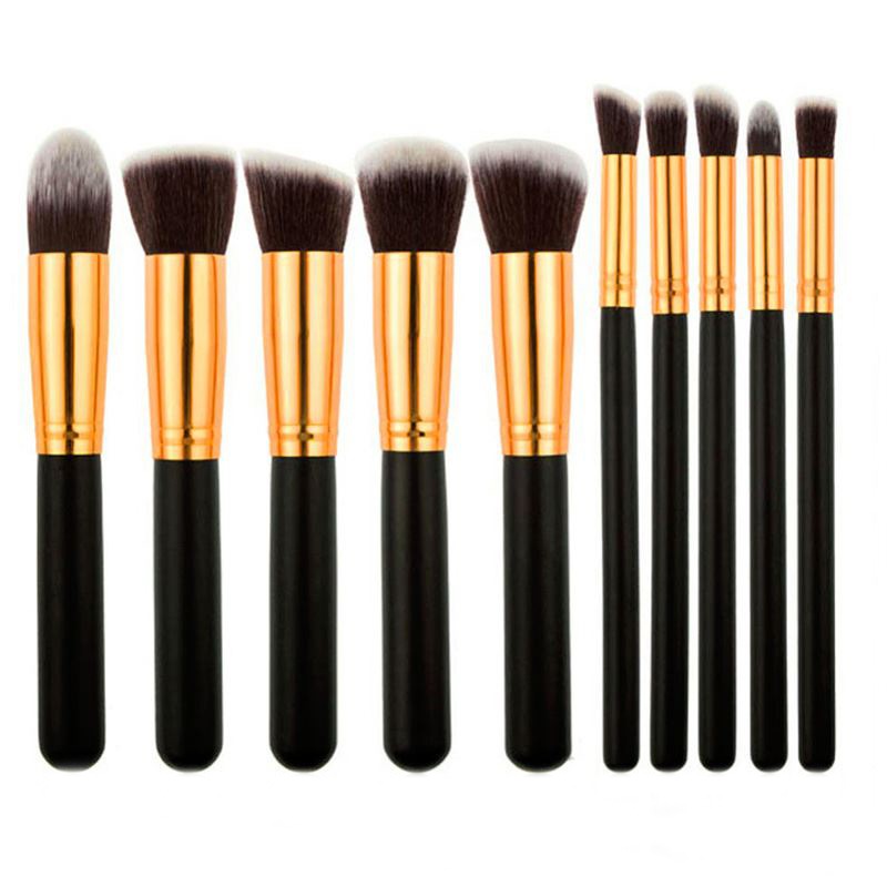 Technique Pro 10 Pieces Basic Makeup Brushes Schwarz / Gold Herren