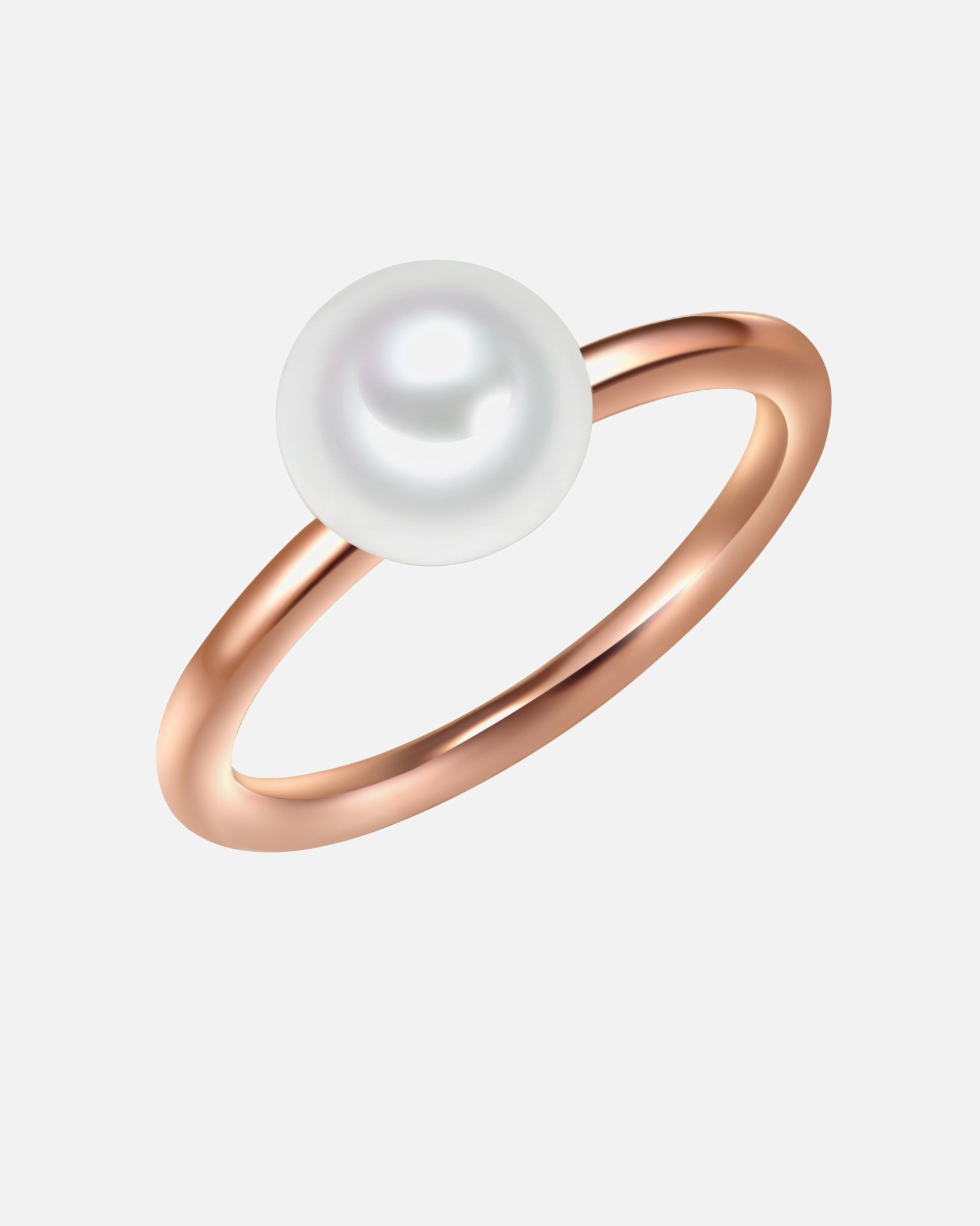 Ring für Weiblich Valero Pearls Ring Sterling Silber Süßwasser-Zuchtperle in Roségold 58