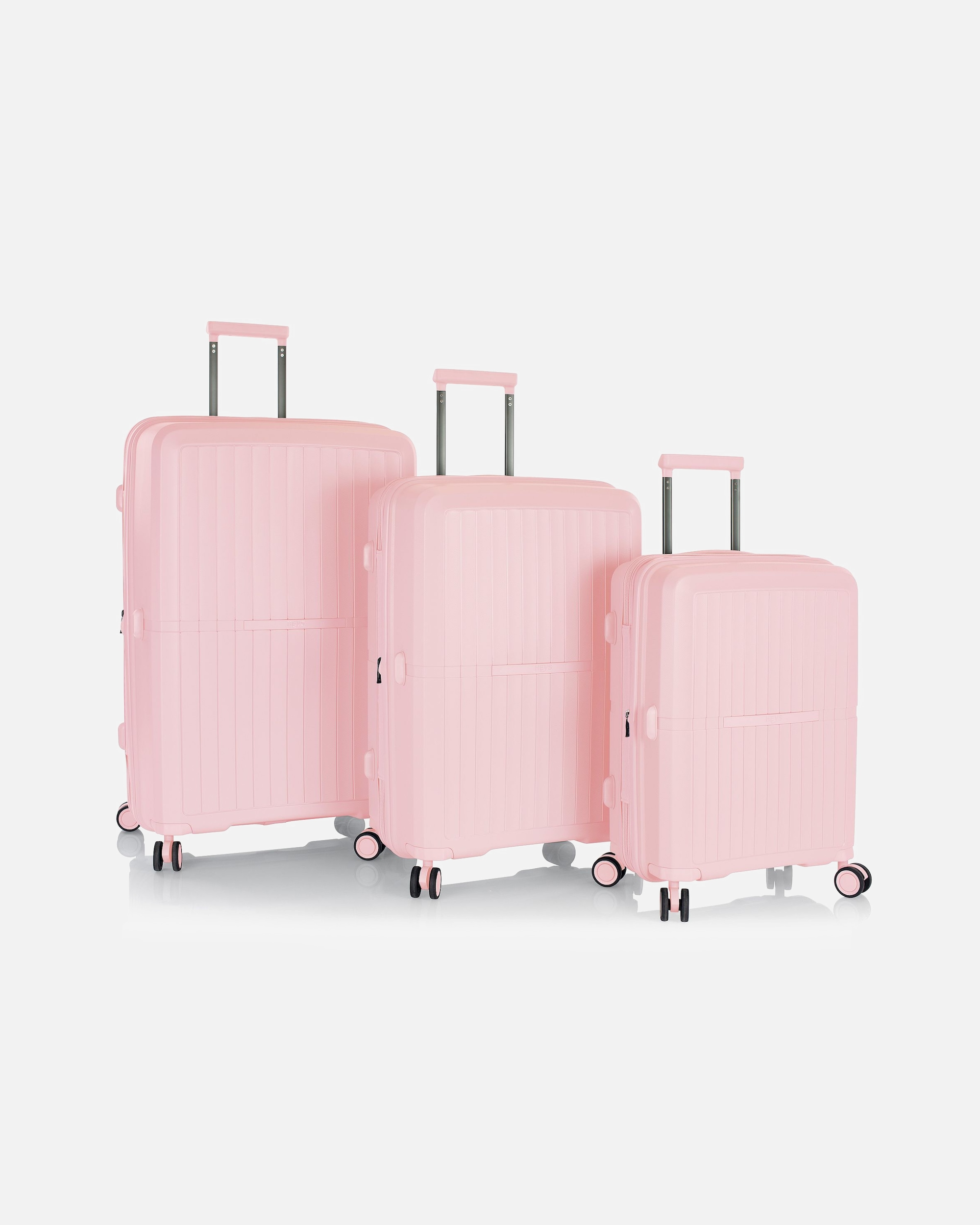 Koffer für Männlich Heys AirLite 4 Rollen Kofferset 3-teilig mit Dehnfalte blush