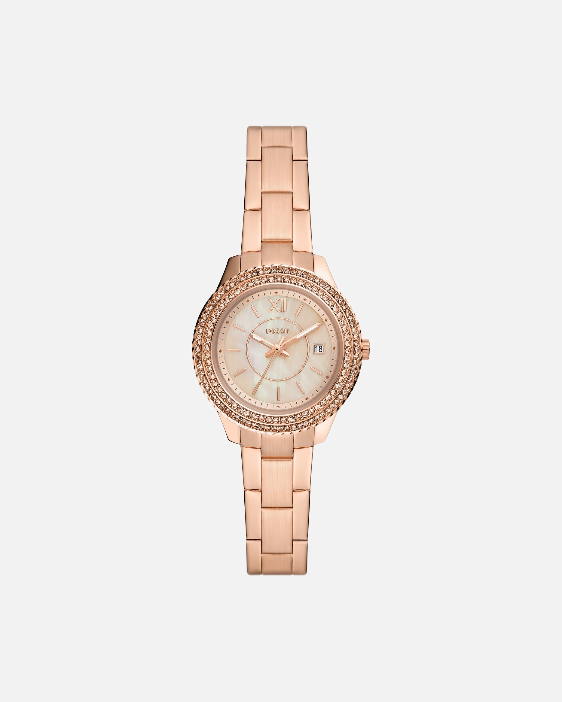 Uhr für Weiblich Fossil Damenuhr Edelstahl roségold