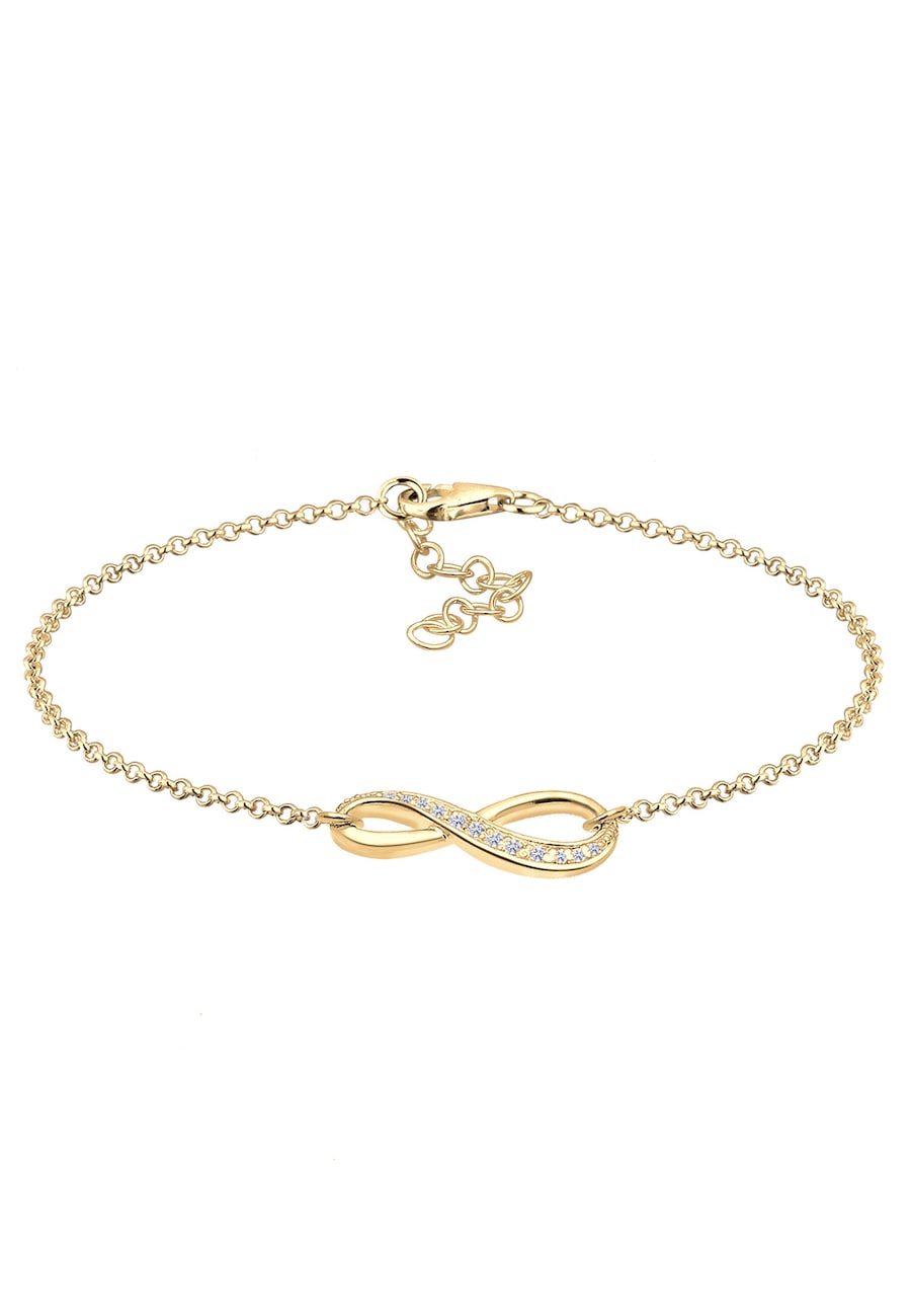 Elli Infinity Symbol Endlos Zirkonia 925 Silber 16 Damen