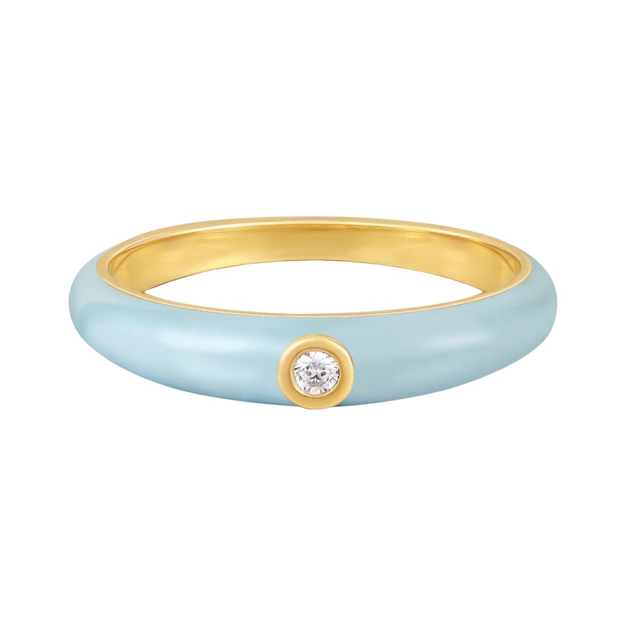 Glanzstücke München Ring aus Sterling Silber in gelbgold mit Zirkonia 56 Damen