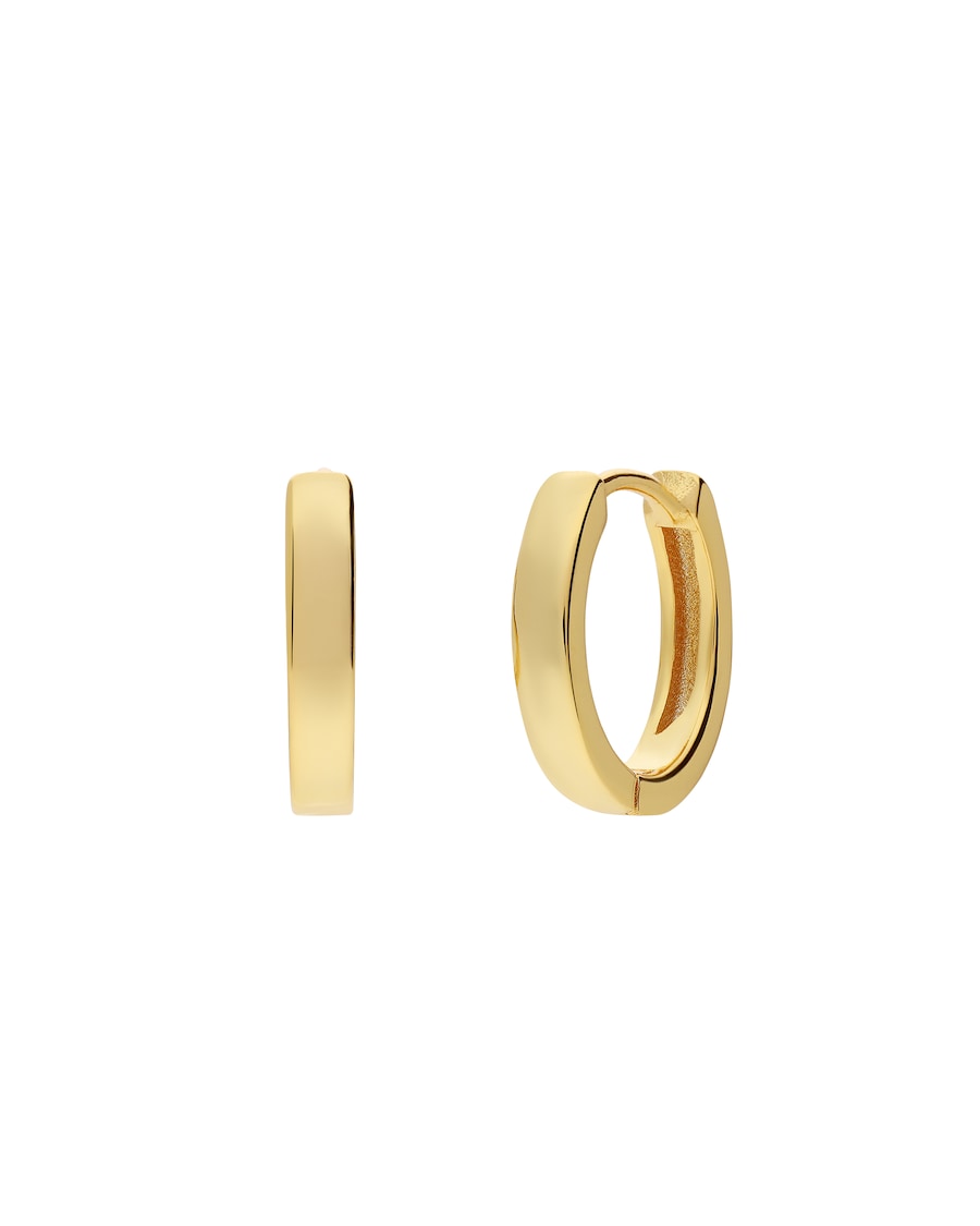 Lucardi Ohrringe 925 Silber - Gelbgold legiert Damen