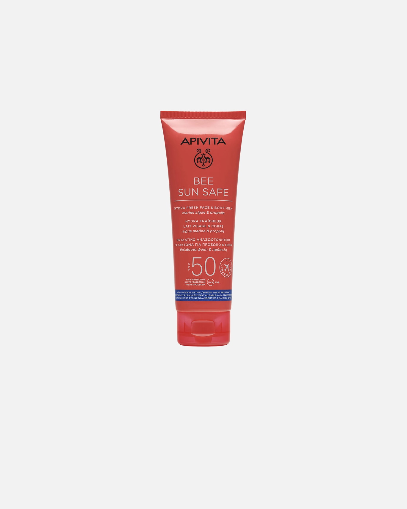 Sonnencreme für Unisex Apivita BEE SUN SAFE Hydra Fresh Gesichts- und Körpermilch LSF 50 100 ml