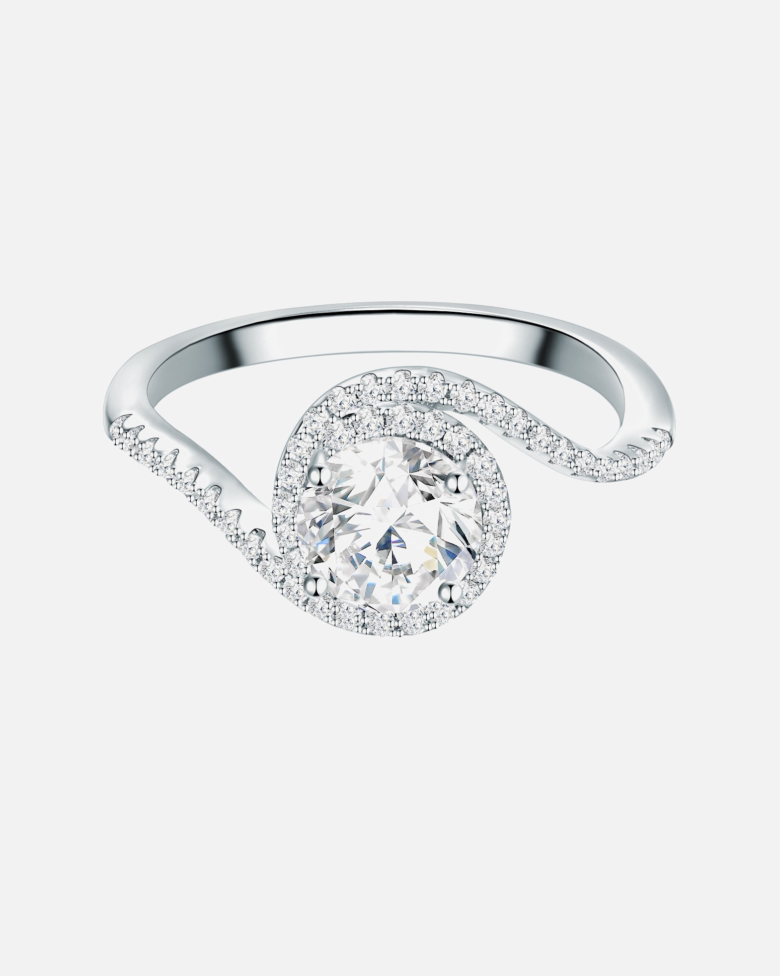 Ring für Weiblich Trilani Ring Sterling Silber Zirkonia in Silber 50