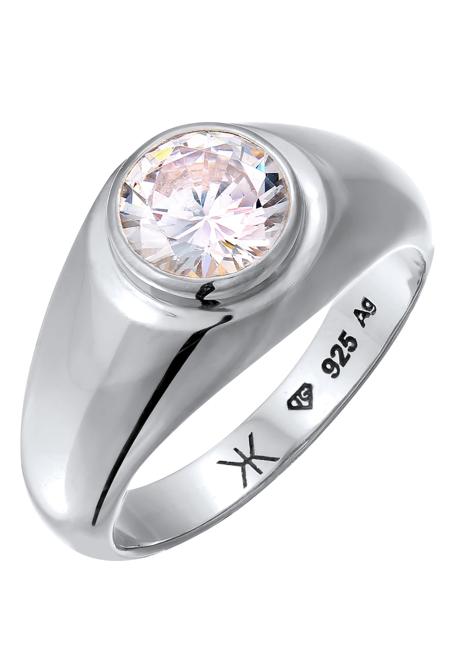 KUZZOI Zirkonia Weiß Diamantschliff 925 Sterling Silber Unisex 56 Herren