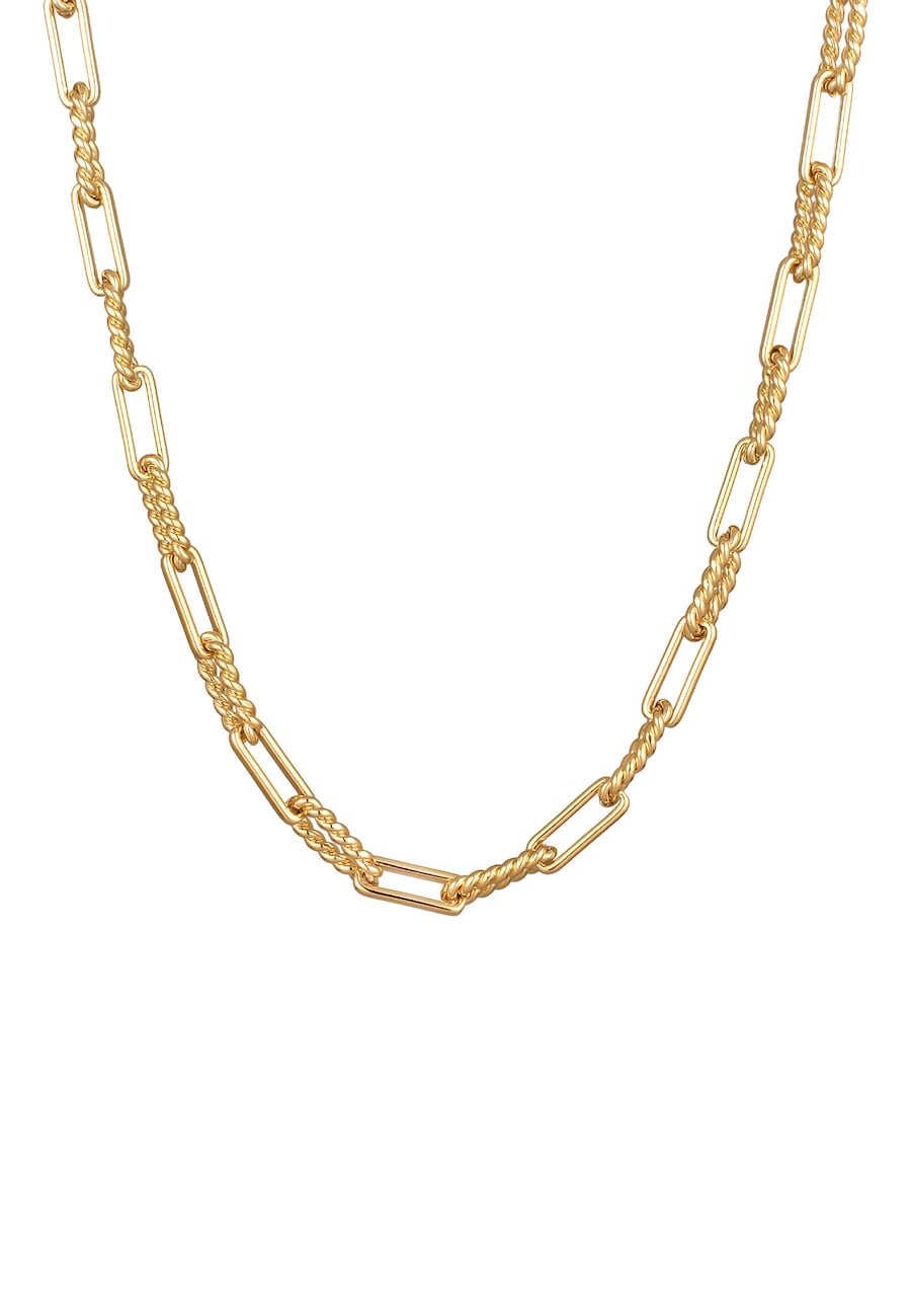 Elli Gliederkette Modern Eckig Farbe Gold für Damen 45