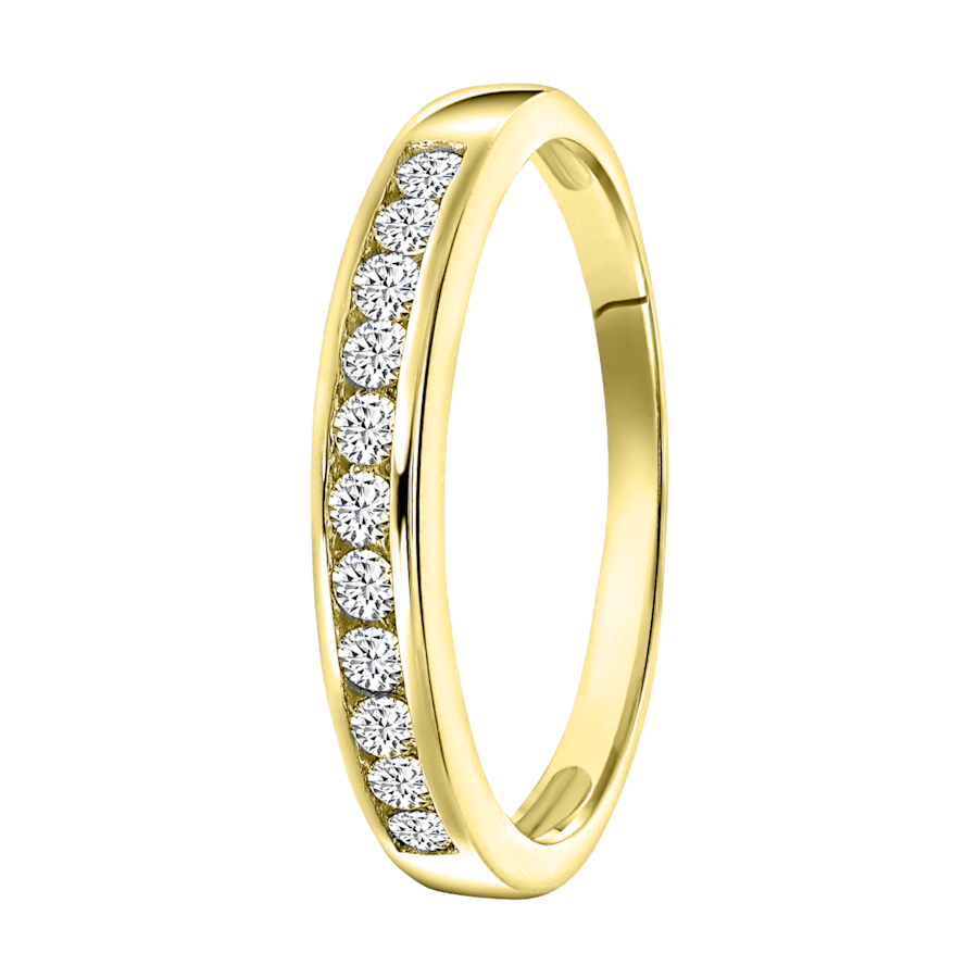 Lucardi Ringe 925 Silber Gold - 52mm Damen