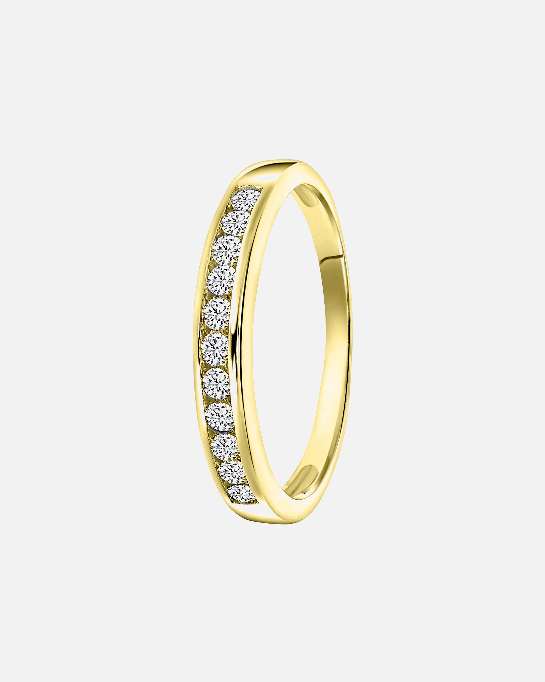 Ring für Weiblich Lucardi Ringe 925 Silber Gold - 57mm