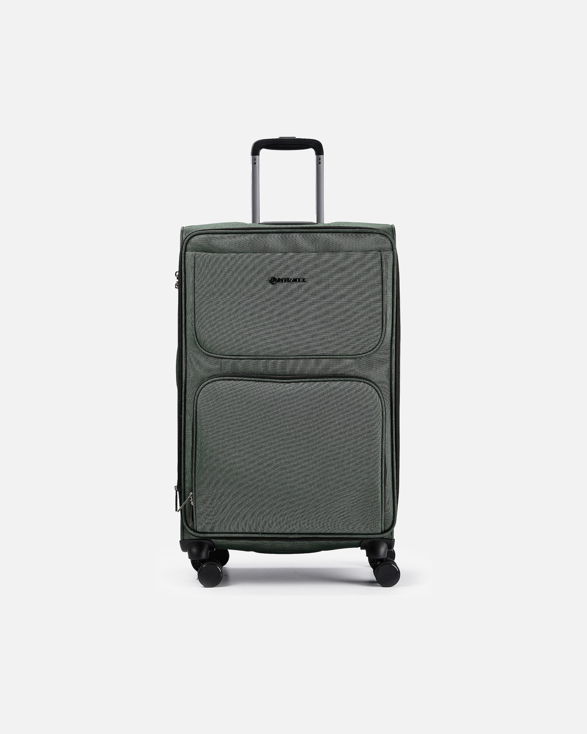 Trolley für Männlich Stratic Bendigo Light Plus 4-Rollen Trolley 72 cm Laptopfach dark green