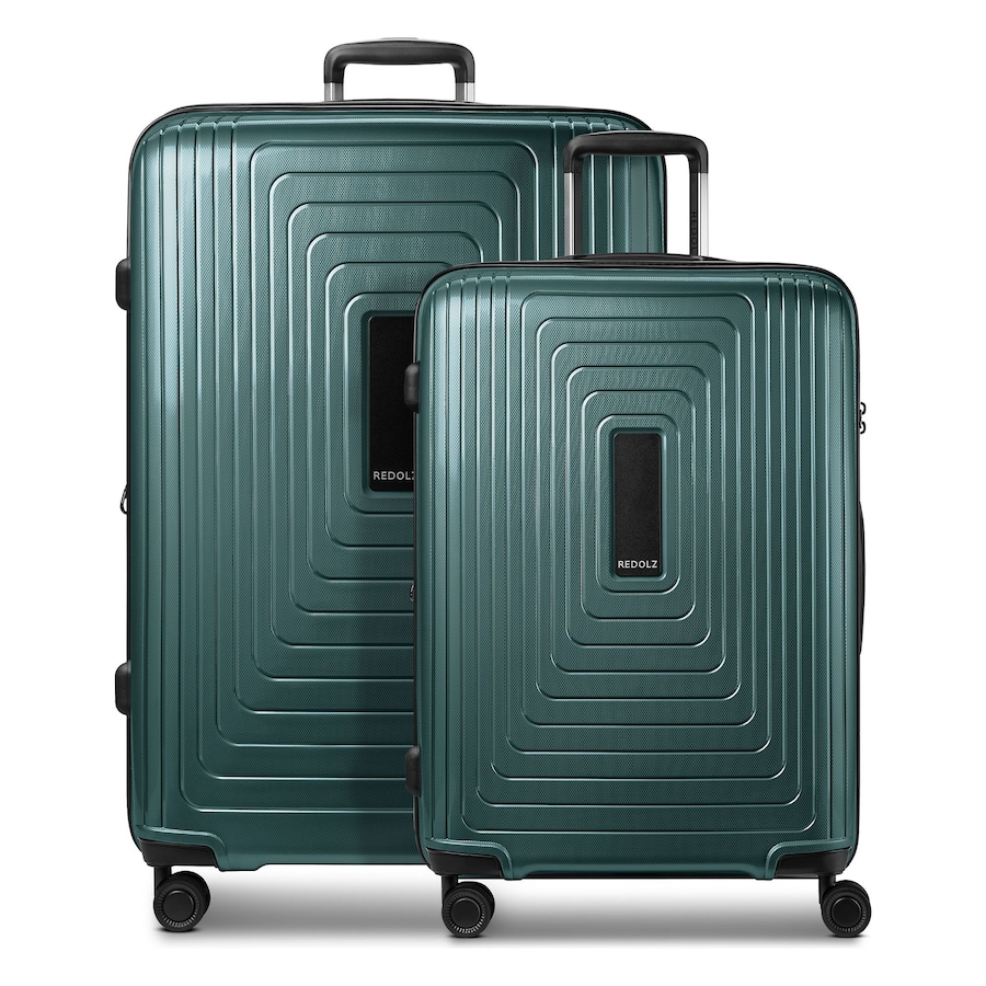 Redolz Essentials 14 4 Rollen Kofferset 2-teilig mit Dehnfalte pearl-green metallic Grün Herren