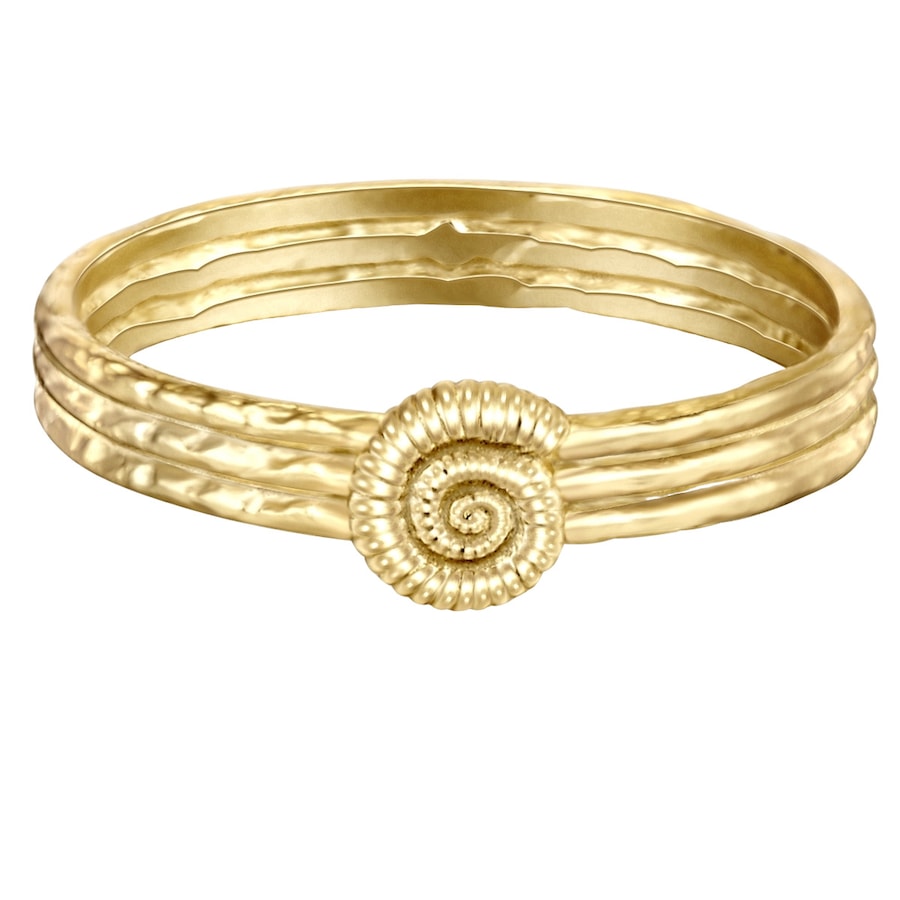 Glanzstücke München Ring Muschel aus Sterling Silber in gelbgold 52 Damen