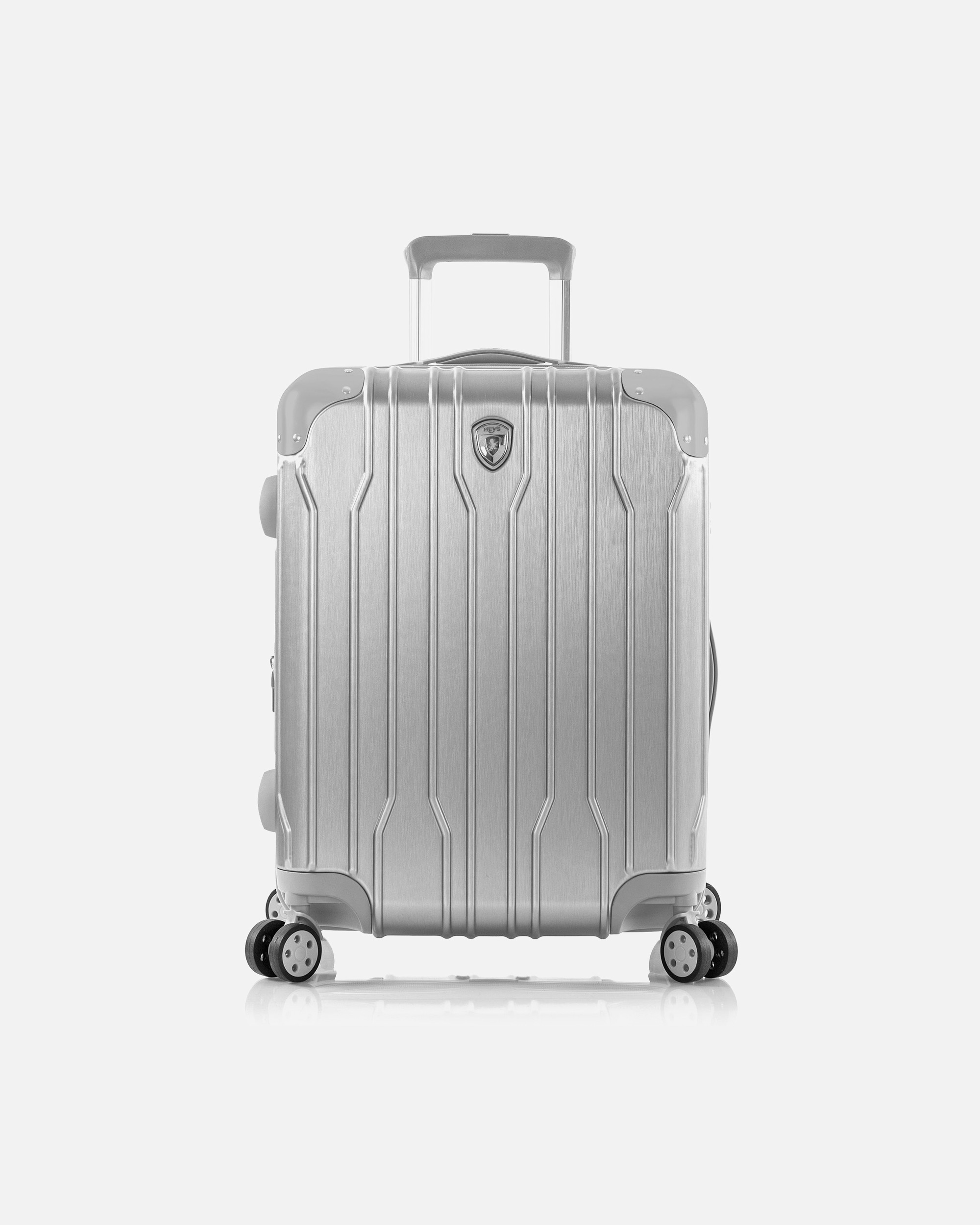 Handgepäckkoffer für Männlich Heys Xtrak 4 Rollen Kabinentrolley S 55 cm mit Dehnfalte silver
