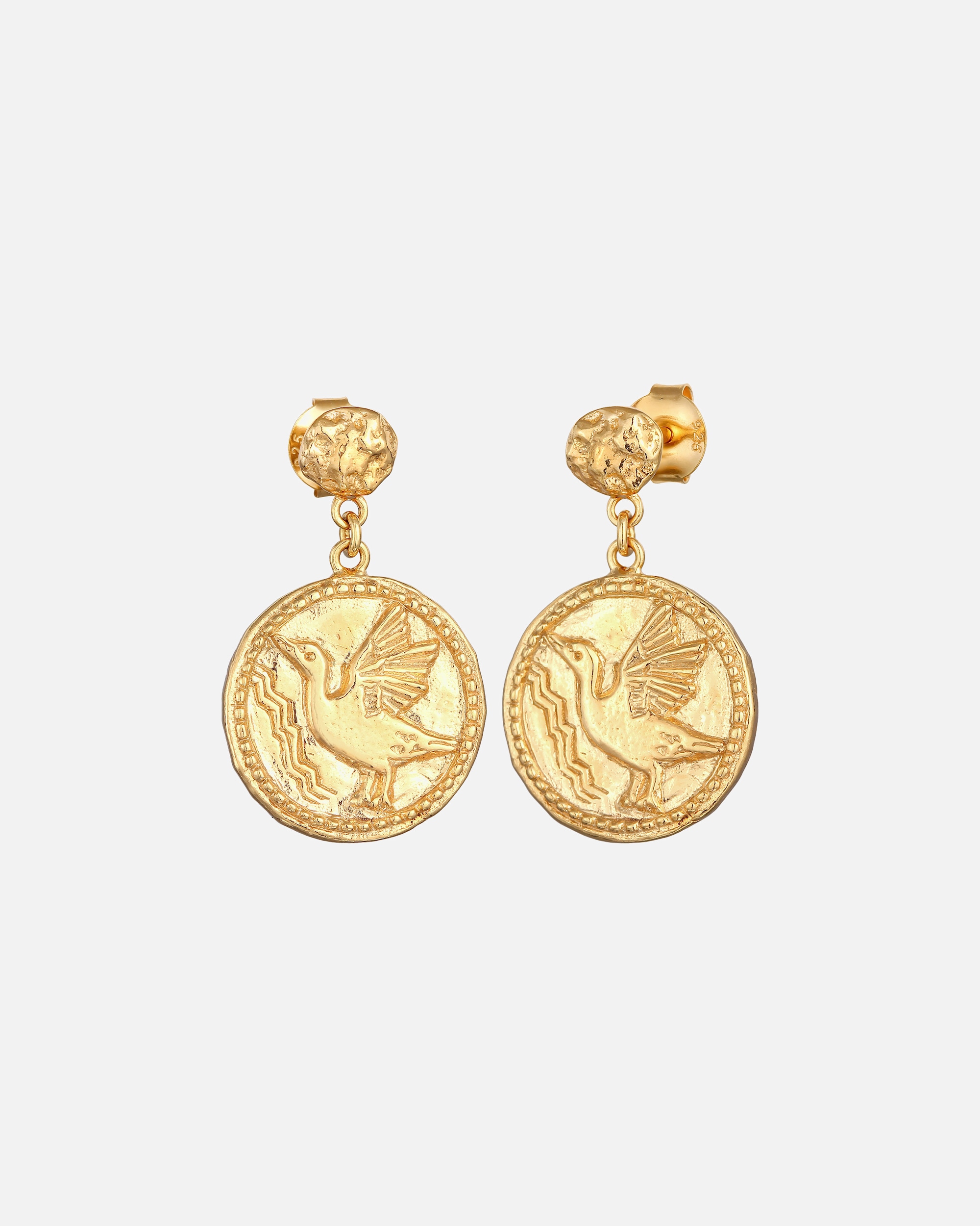 Ohrringe für Weiblich Haze & Glory Default Brand Line Münze Antik - Ra 925 Silber OneSize