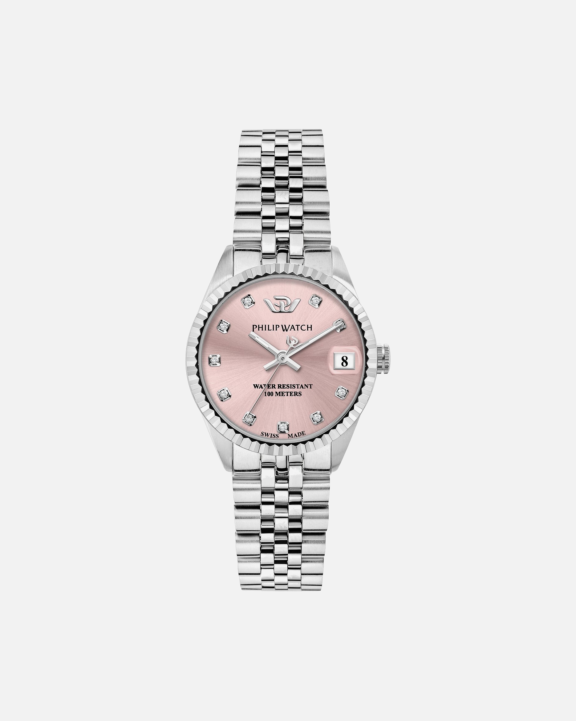 Uhr für Weiblich Philip Watch Default Brand Line Damenuhr Edelstahl rosa, silber