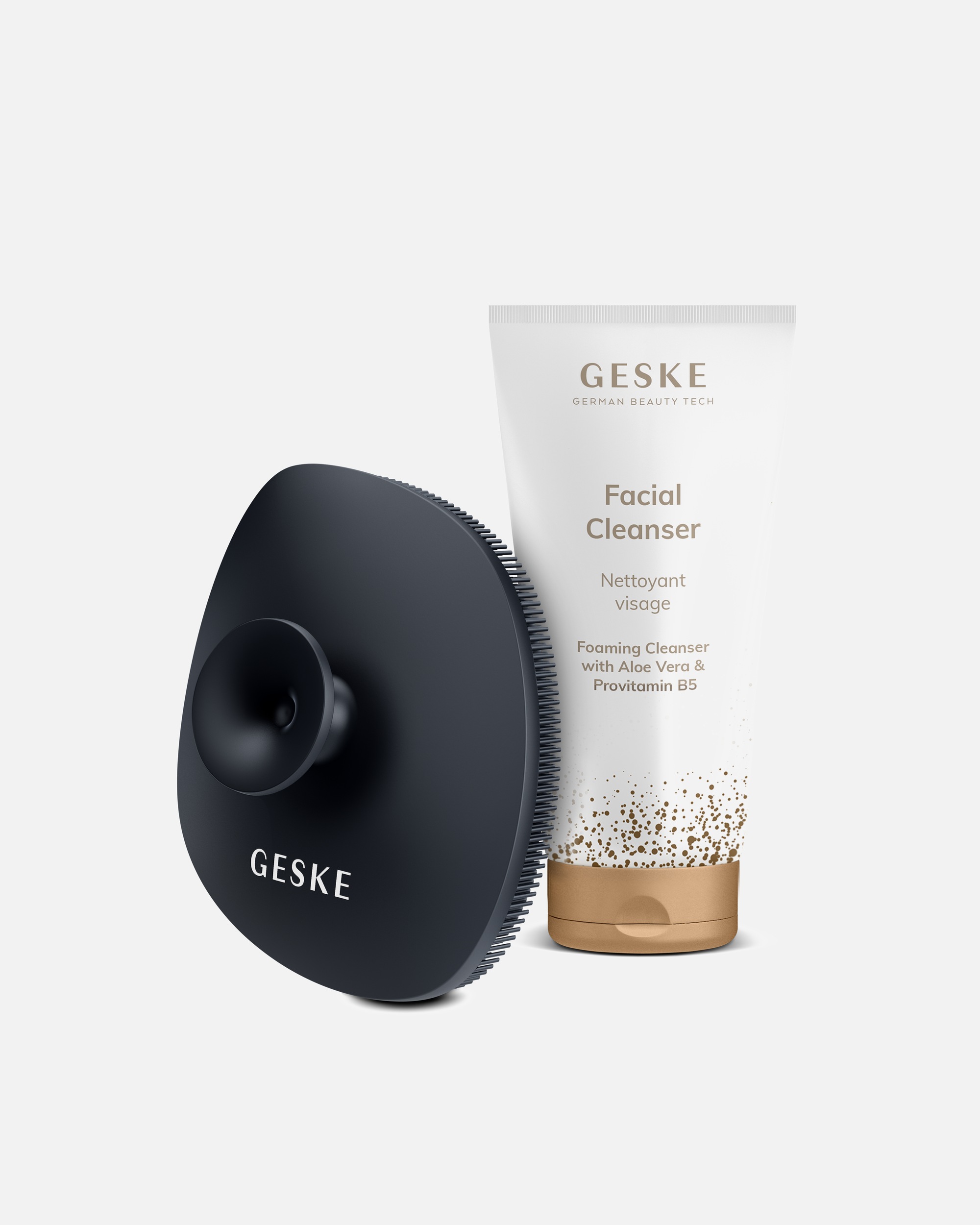 Gesichtspflegeset für Unisex GESKE SmartAppGuided™ Facial Brush 4 in 1 inkl. Facial Cleanser Black