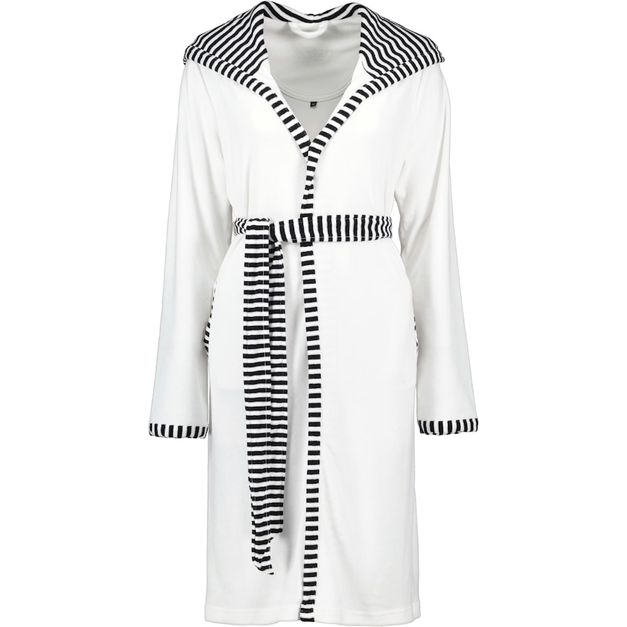 Vossen Bademäntel Damen Kurzmantel mit Kapuze Juno weiß - 0300 XL