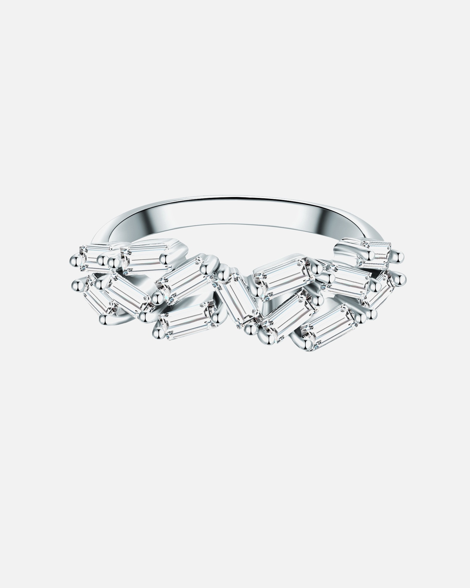Ring für Weiblich Trilani Ring Sterling Silber Zirkonia in Silber 50