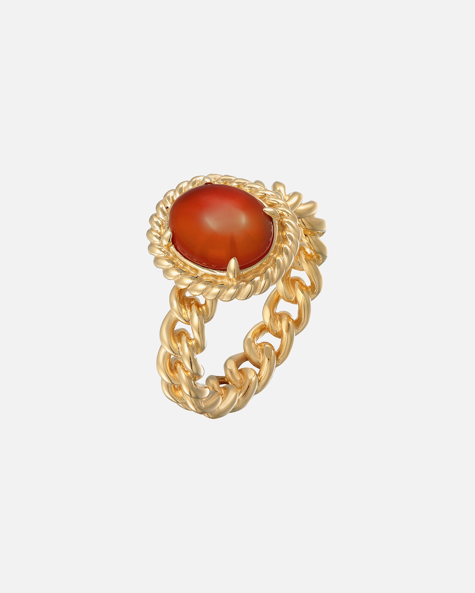 Ring für Weiblich Elli PREMIUM Solitär Onyx Klassik 925 Silber vergoldet 54