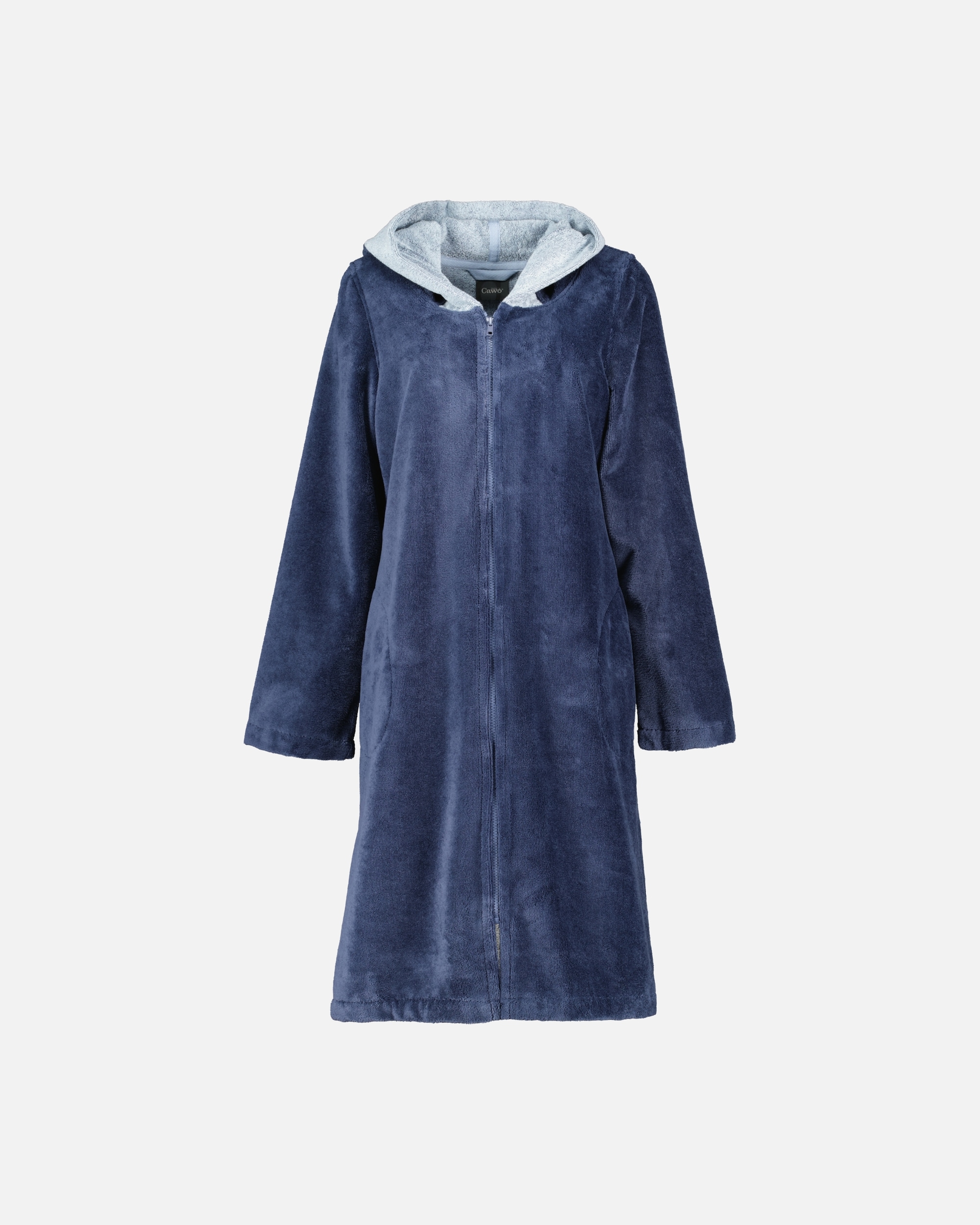 Bademantel für Unisex Cawö Cawö Bademäntel Damen Kurzmantel mit Kapuze Kapuze 841 sea - 10 M