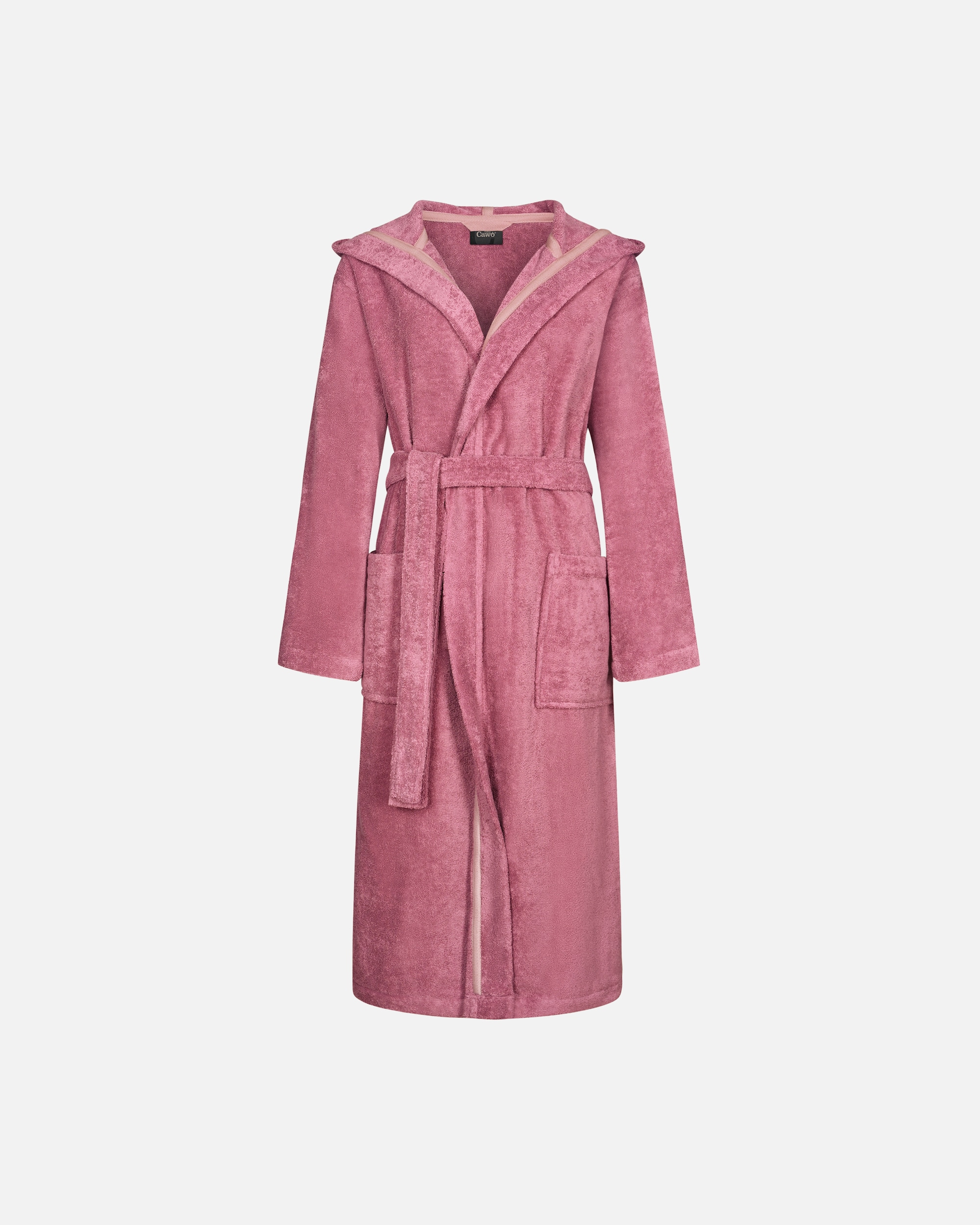 Bademantel für Unisex Cawö Cawö Bademäntel Damen Kapuze Luxury Basics Kapuze 827 blush - 22 XS