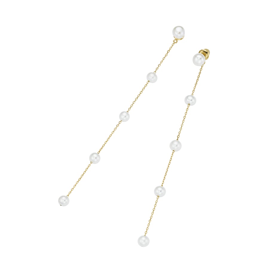 Giorgio Martello Milano Ohrhänger mit Süßwasser-Perlen, Silber 925 Gold