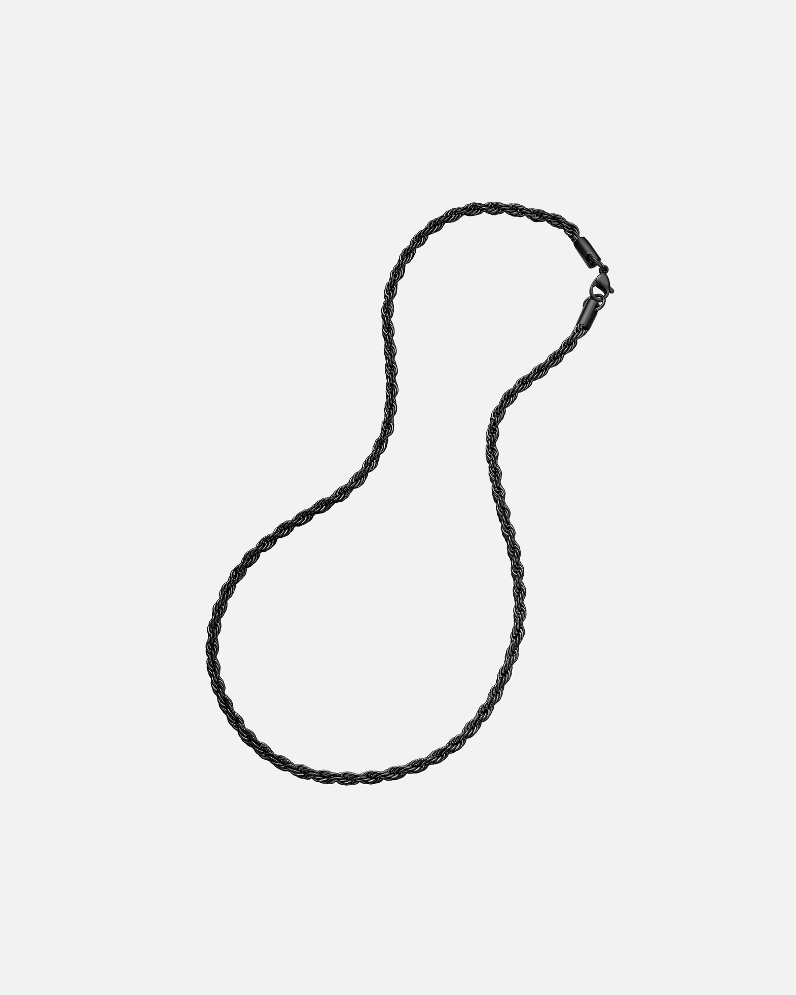 Halskette für Männlich True Rebels Halskette aus Edelstahl in schwarz 50 cm