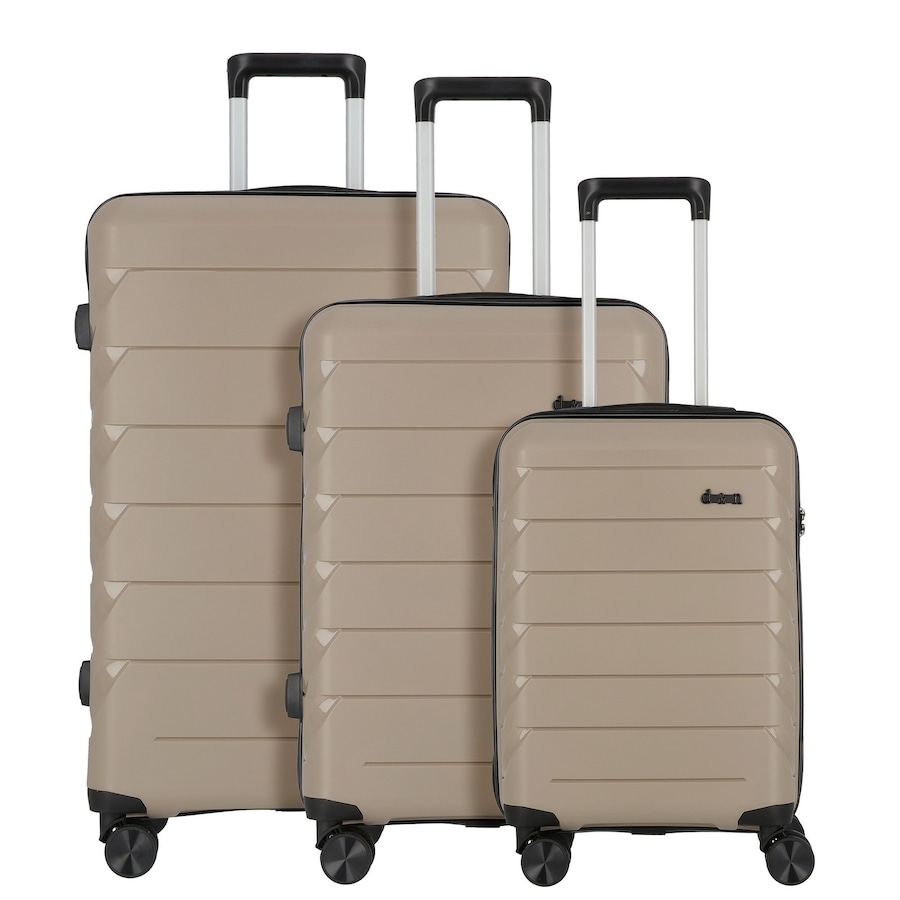d & n Travel Line 4100 4 Rollen Kofferset 3-teilig taupe Grau Herren