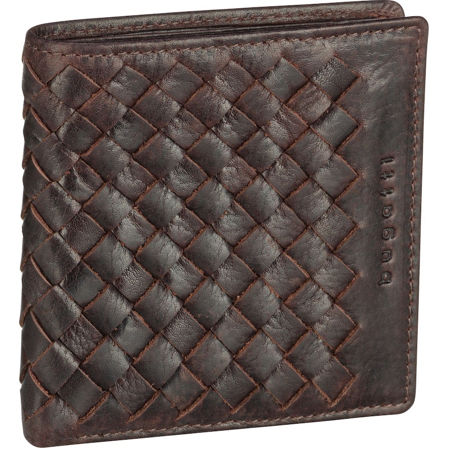 Bugatti Geldbörse Woven Wallet 6111 Dunkelbraun Braun Herren