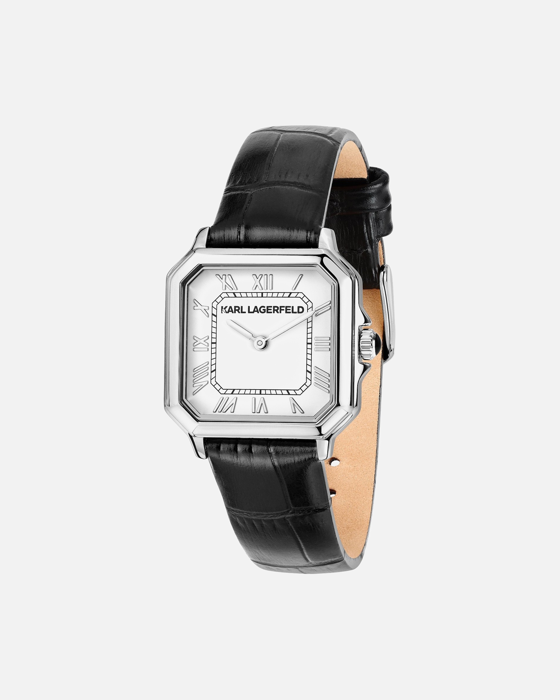 Uhr für Weiblich Karl Lagerfeld Damenuhr Edelstahl schwarz, weiß