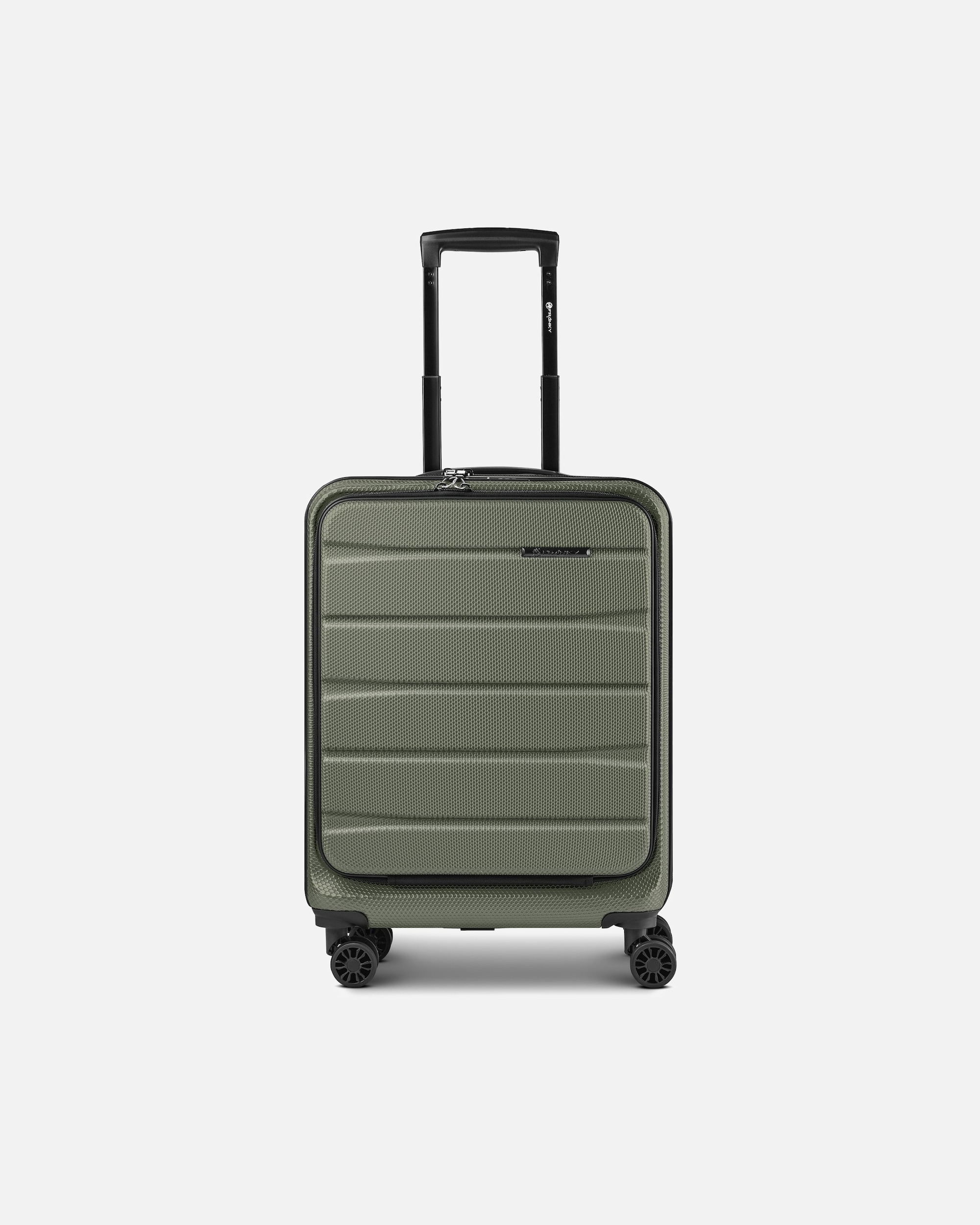 Handgepäckkoffer für Männlich Franky Munich 4.0 4 Rollen Kabinentrolley 55 cm Laptopfach mit Dehnfalte olive dull