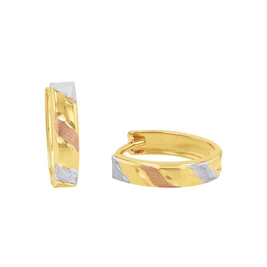 amor Creolen Tricolor Weiss Damen