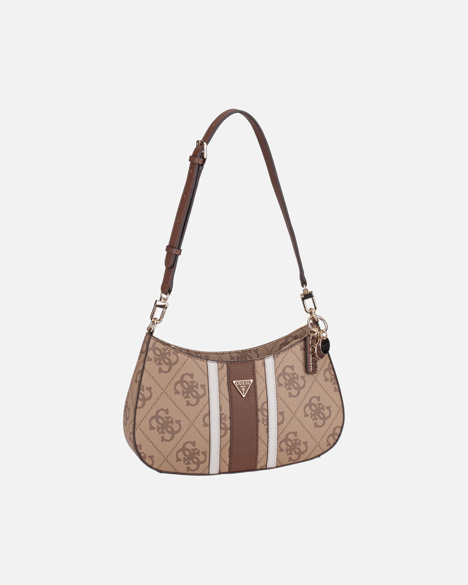 Handtasche für Weiblich Guess Handtasche Noelle II Top Zip SHB 72180 Logo Latte Logo/Brown