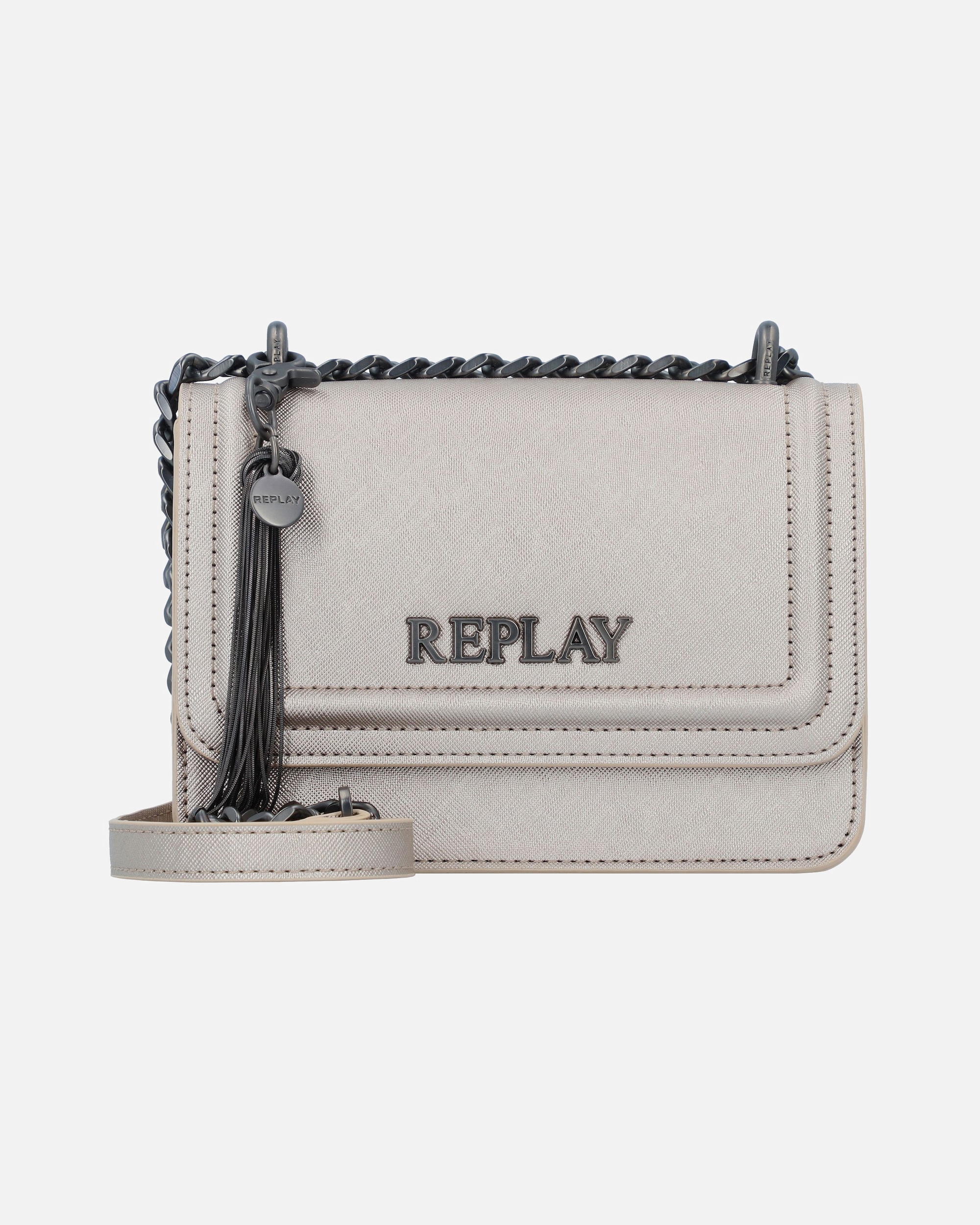 Handtasche für Weiblich Replay Minibag lt gun metal