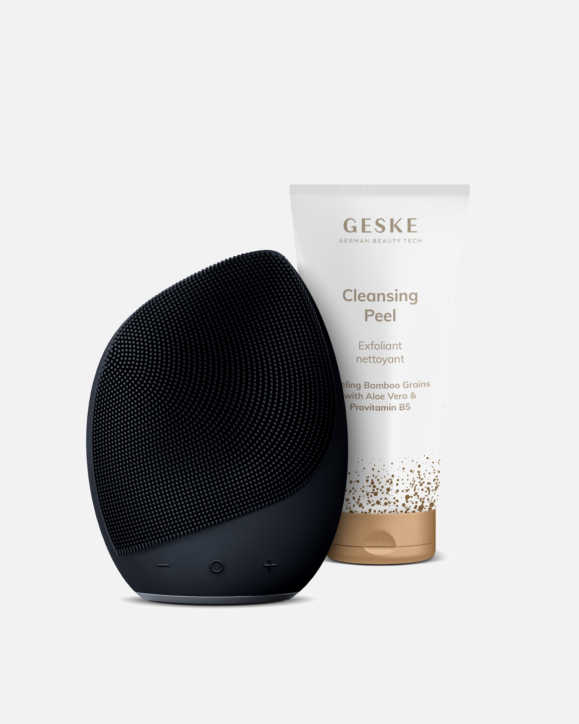 Gesichtspflegeset für Unisex GESKE Sonic Facial Brush | 5 in 1 | Farbe: Black + Gratis Kosmetik Black